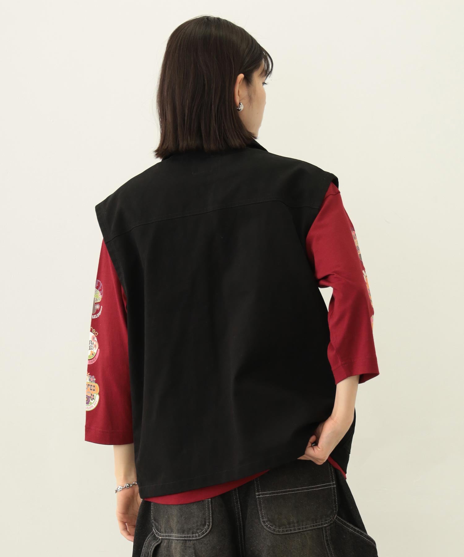 DEFORMED COLLAR DUCK VEST