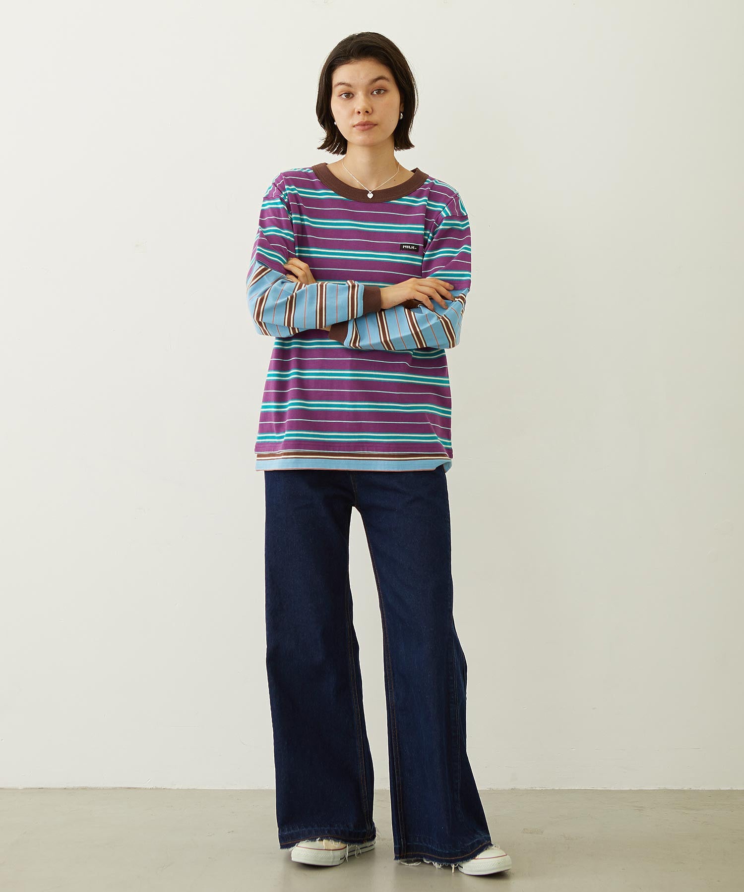 FLARED DENIM PANTS
