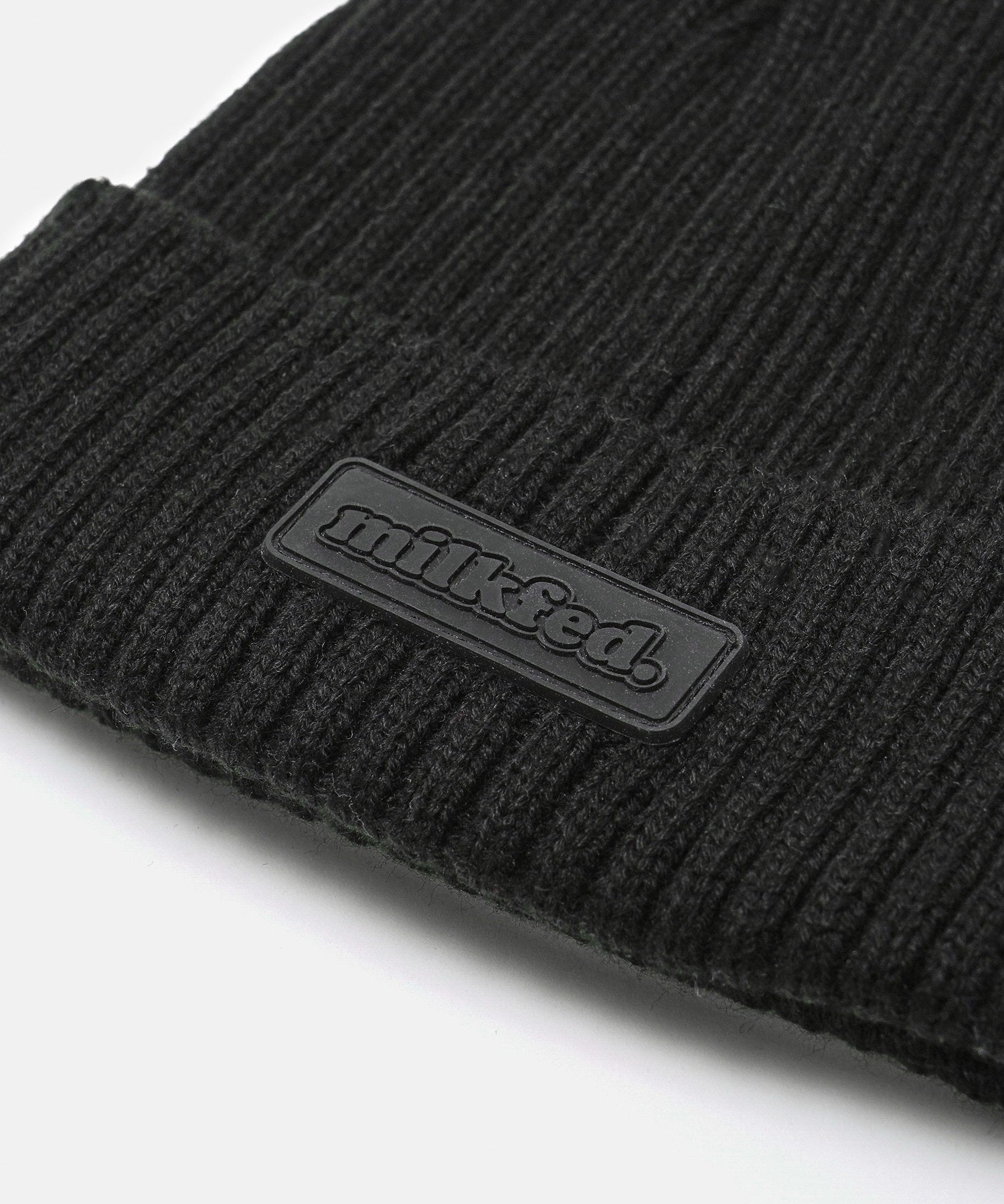 RUBBER PATCH KNIT CAP
