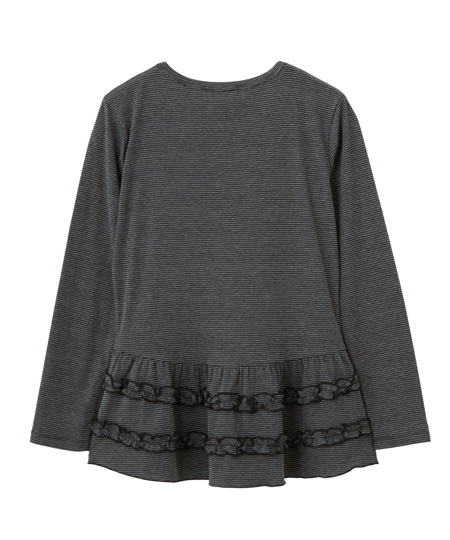 RUFFLE HEM L/S TOP