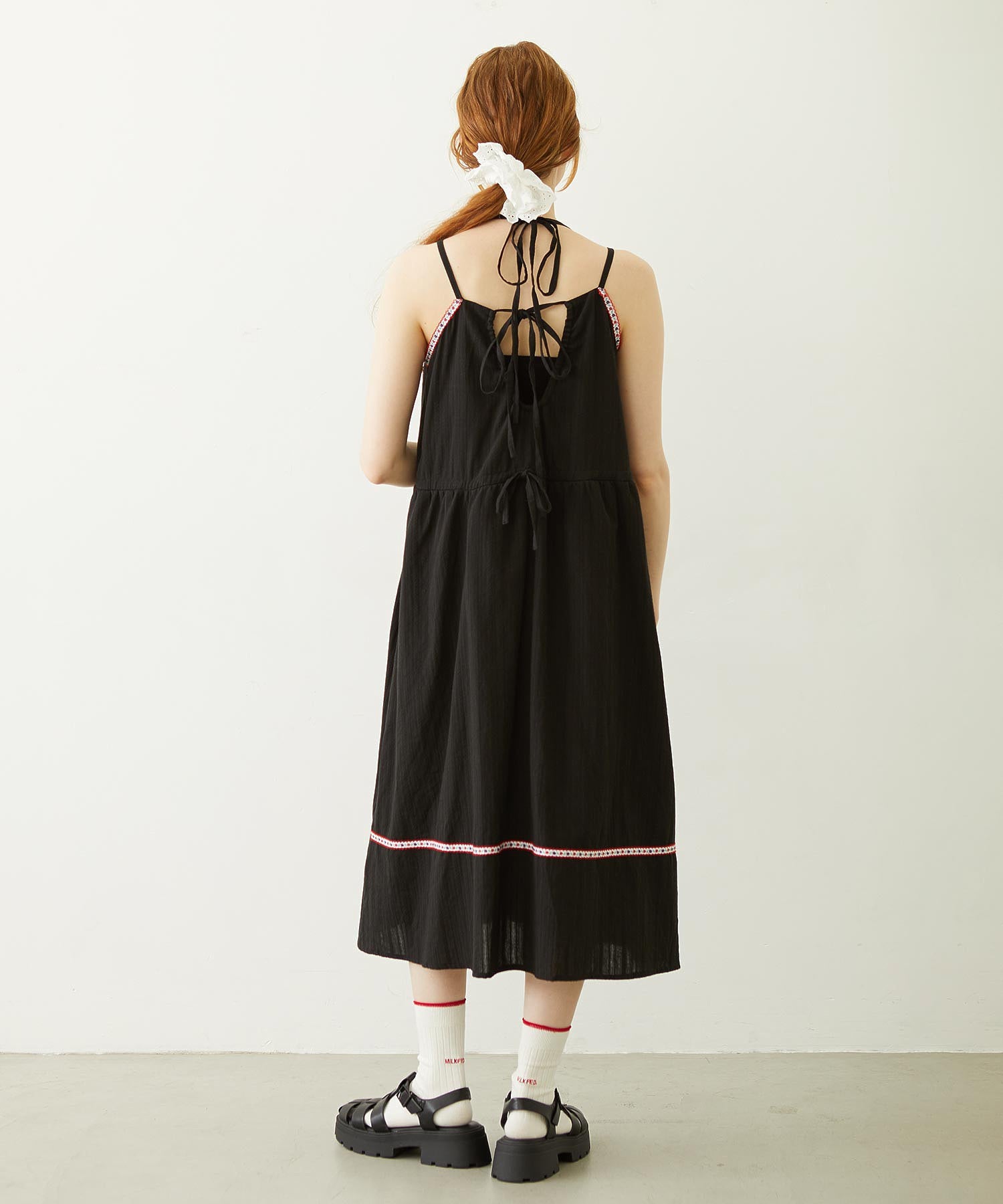 TYROLEAN TAPE CAMI DRESS
