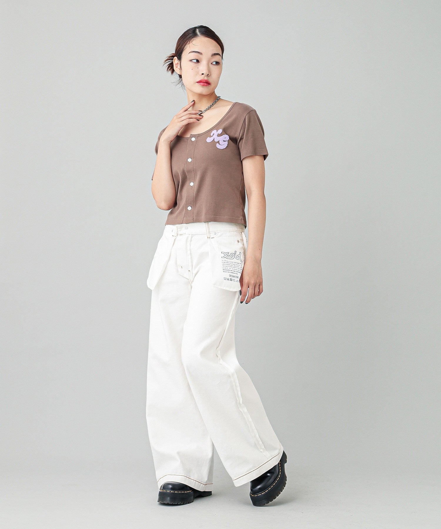 REVERSIBLE WIDE LEG PANTS