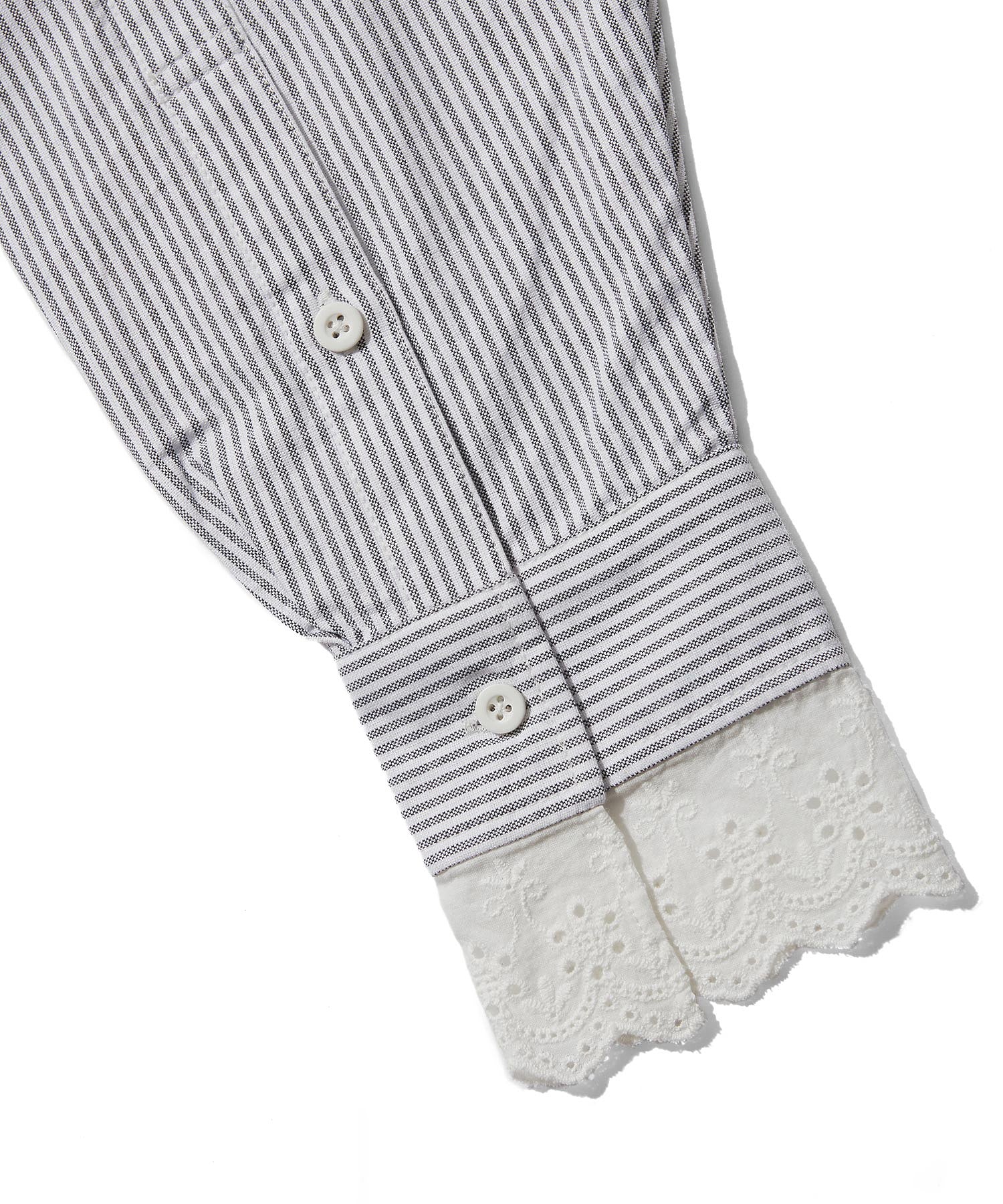 STRIPED LACE DRESS