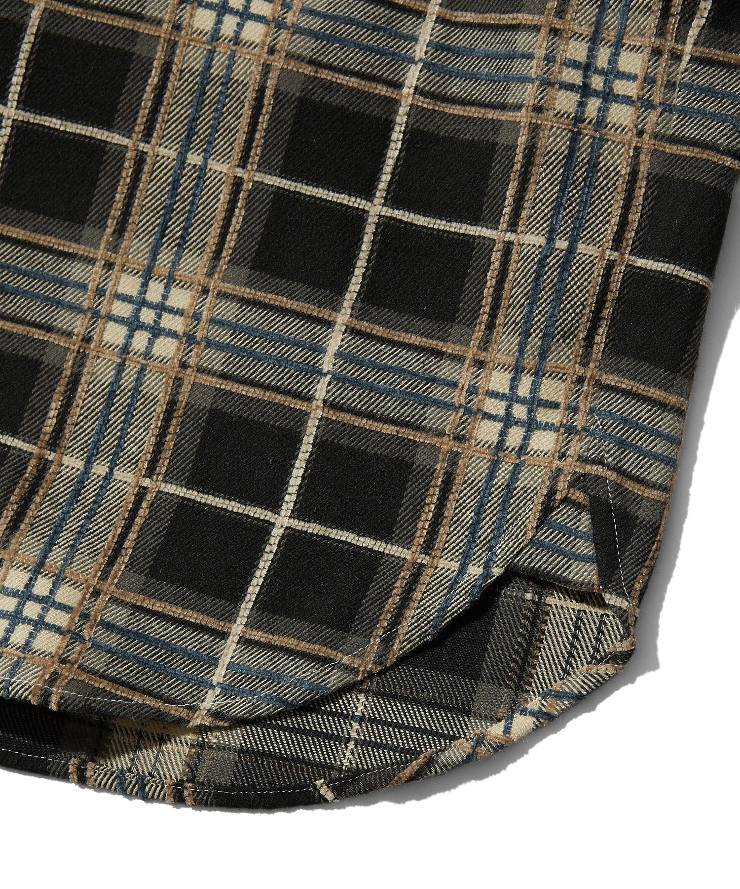 LOGO PLAID SHIRT DRESS