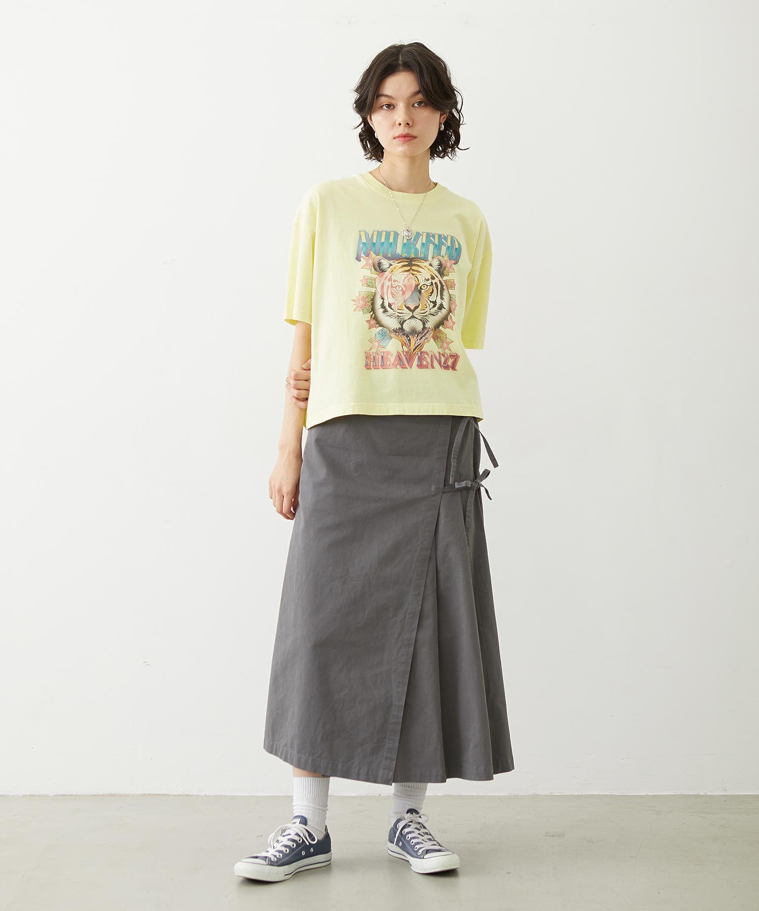 CHINO TUCK LONG SKIRT