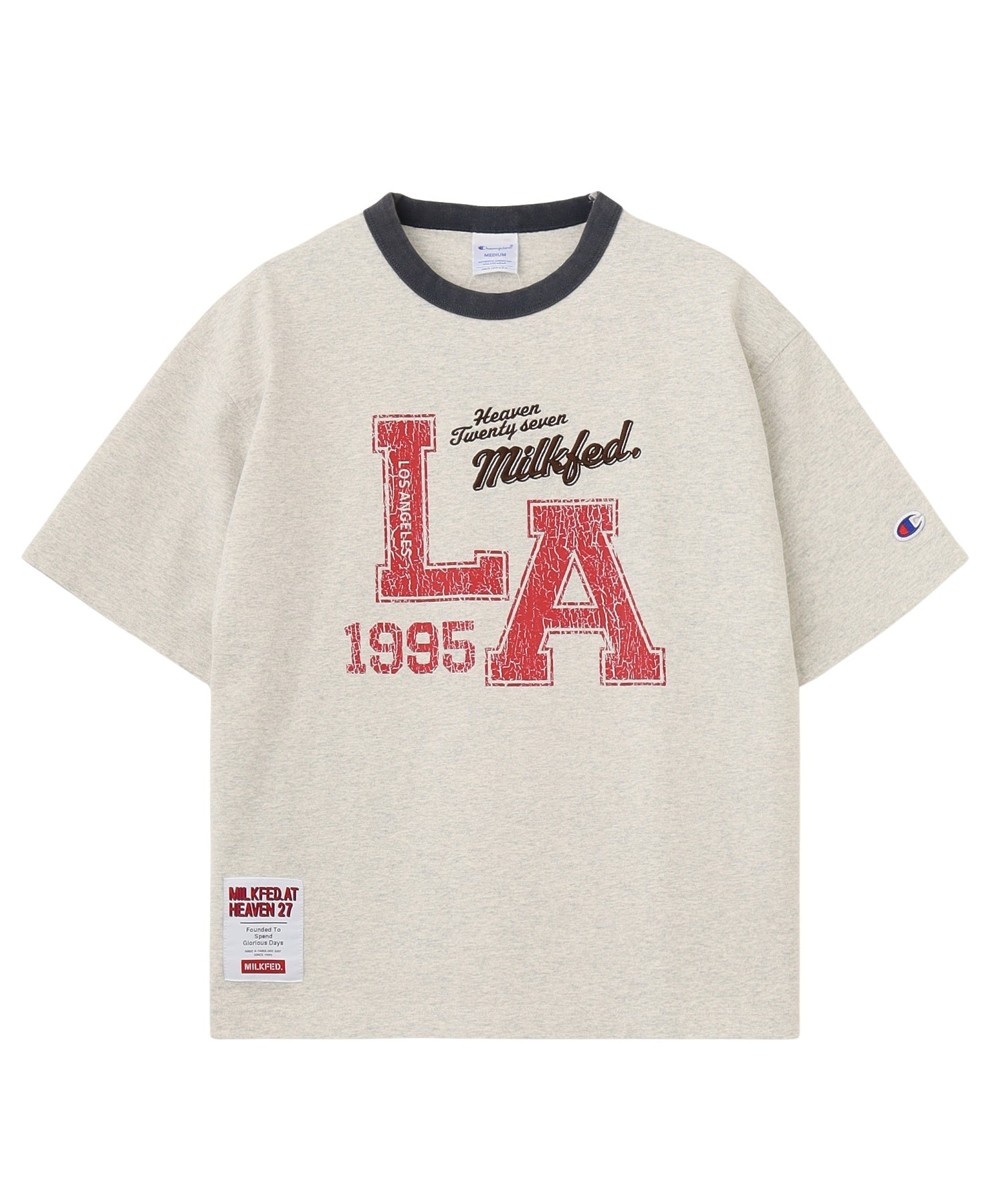 MILKFED.×CHAMPION LA LOGO S/S TEE