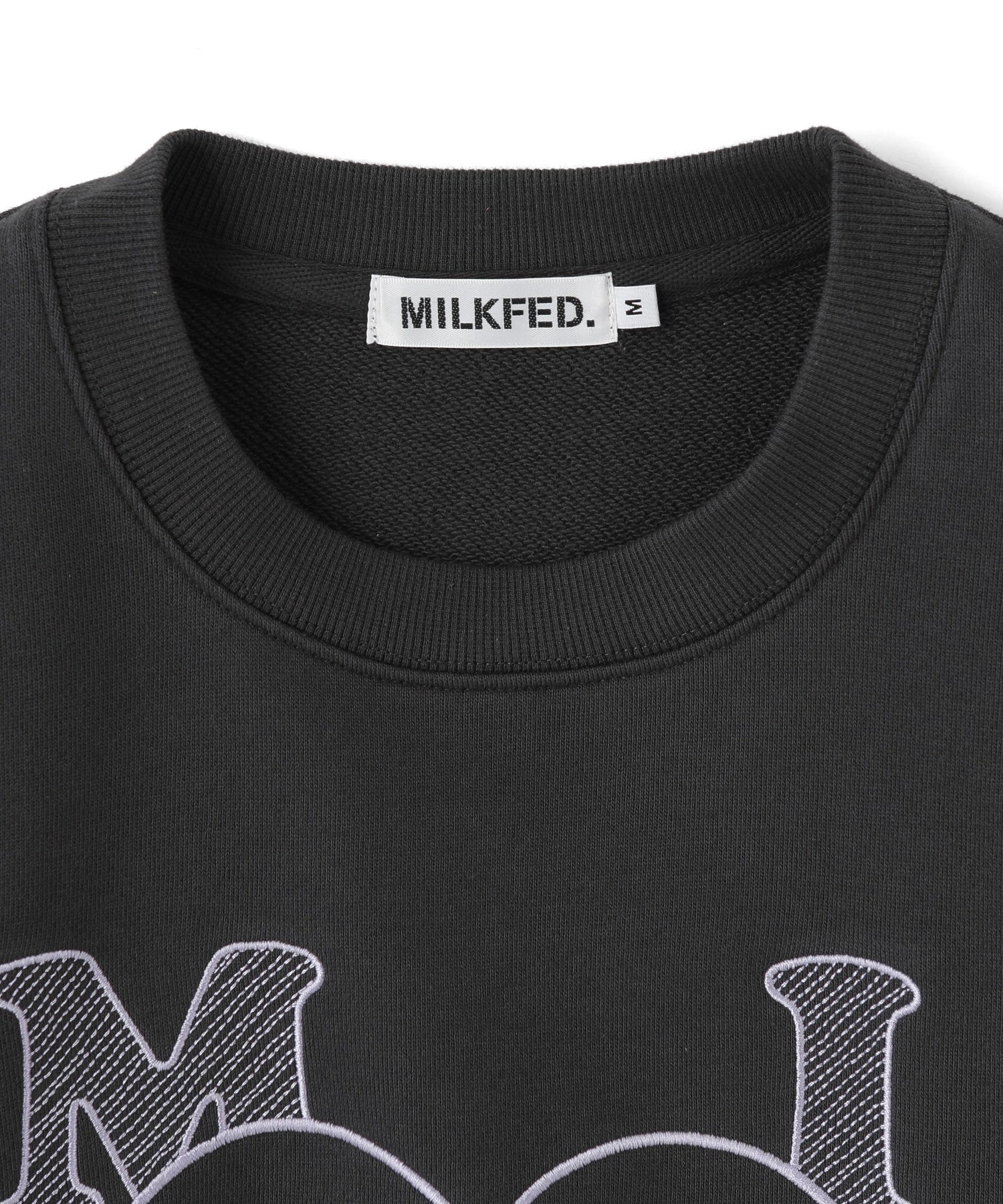 STITCHED HEART LOGO SHORT CREW SWEAT