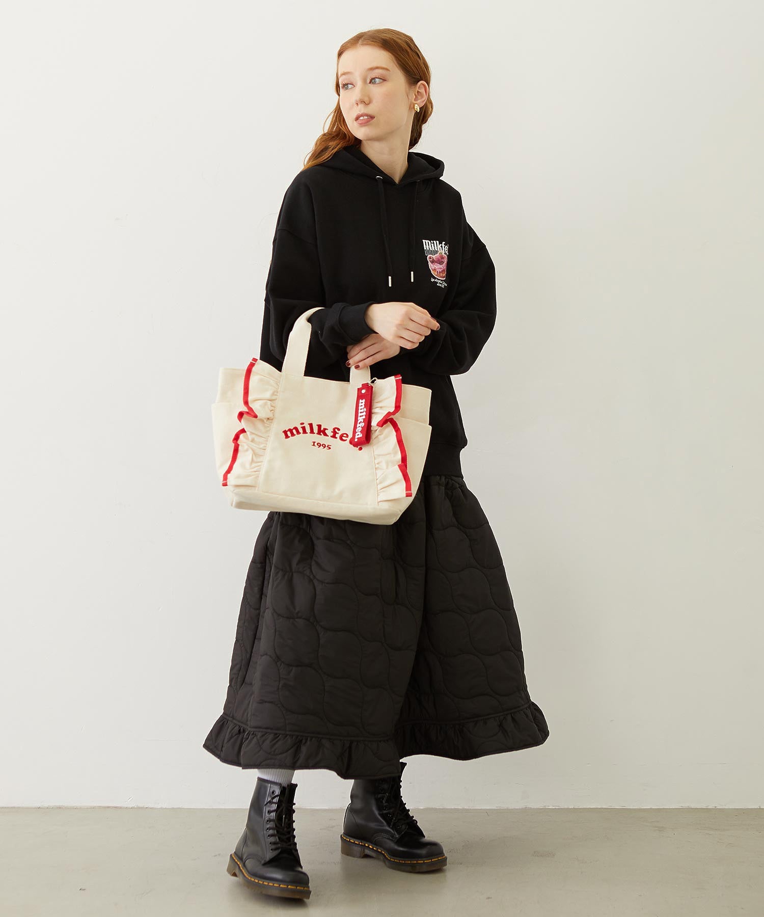 QUILTED FLARED SKIRT