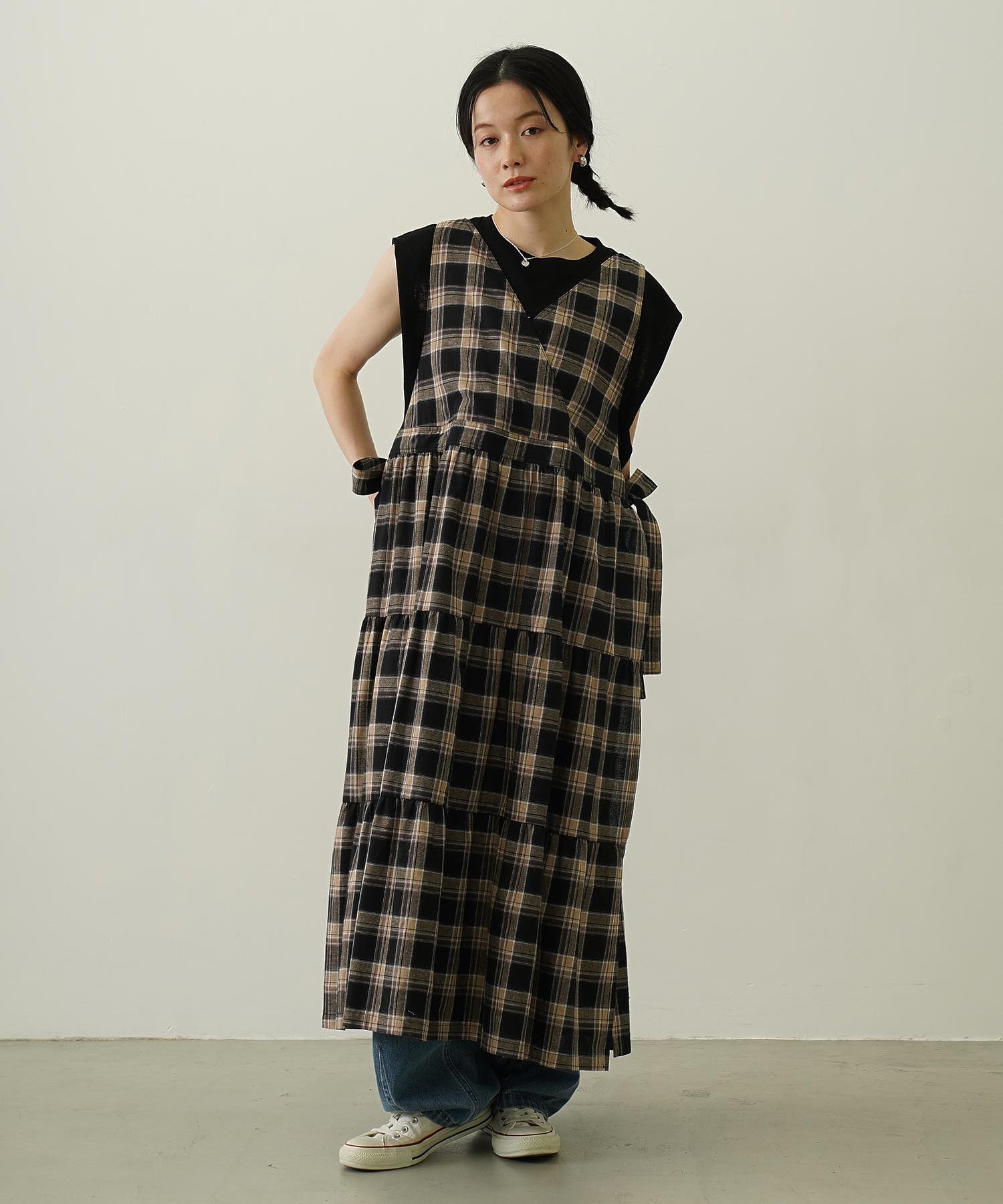 APRON TIERED DRESS