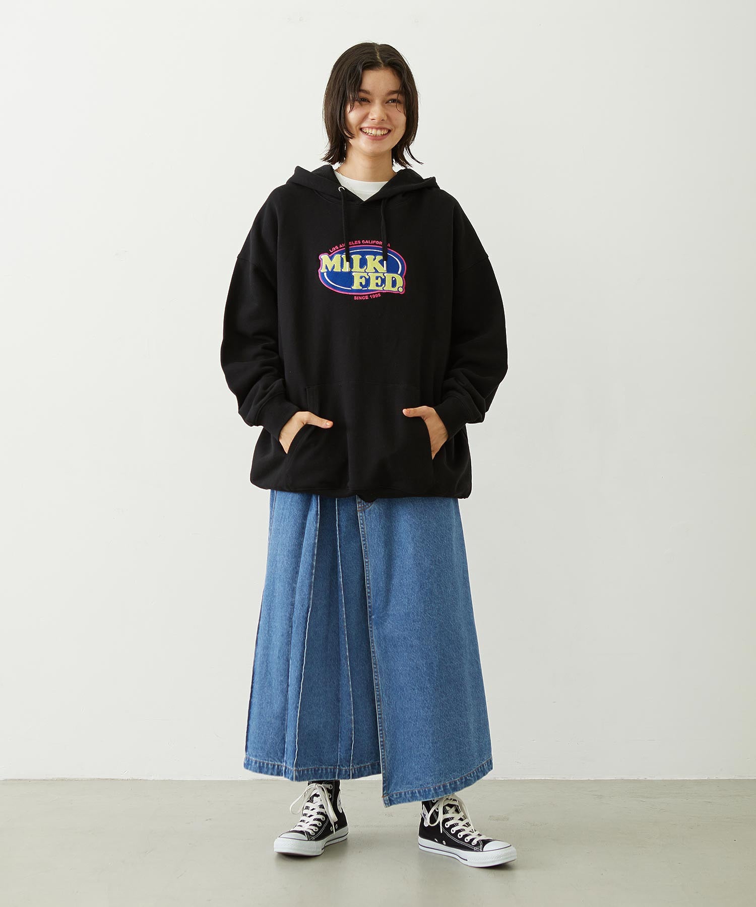 ASYMMETRICAL LONG SKIRT