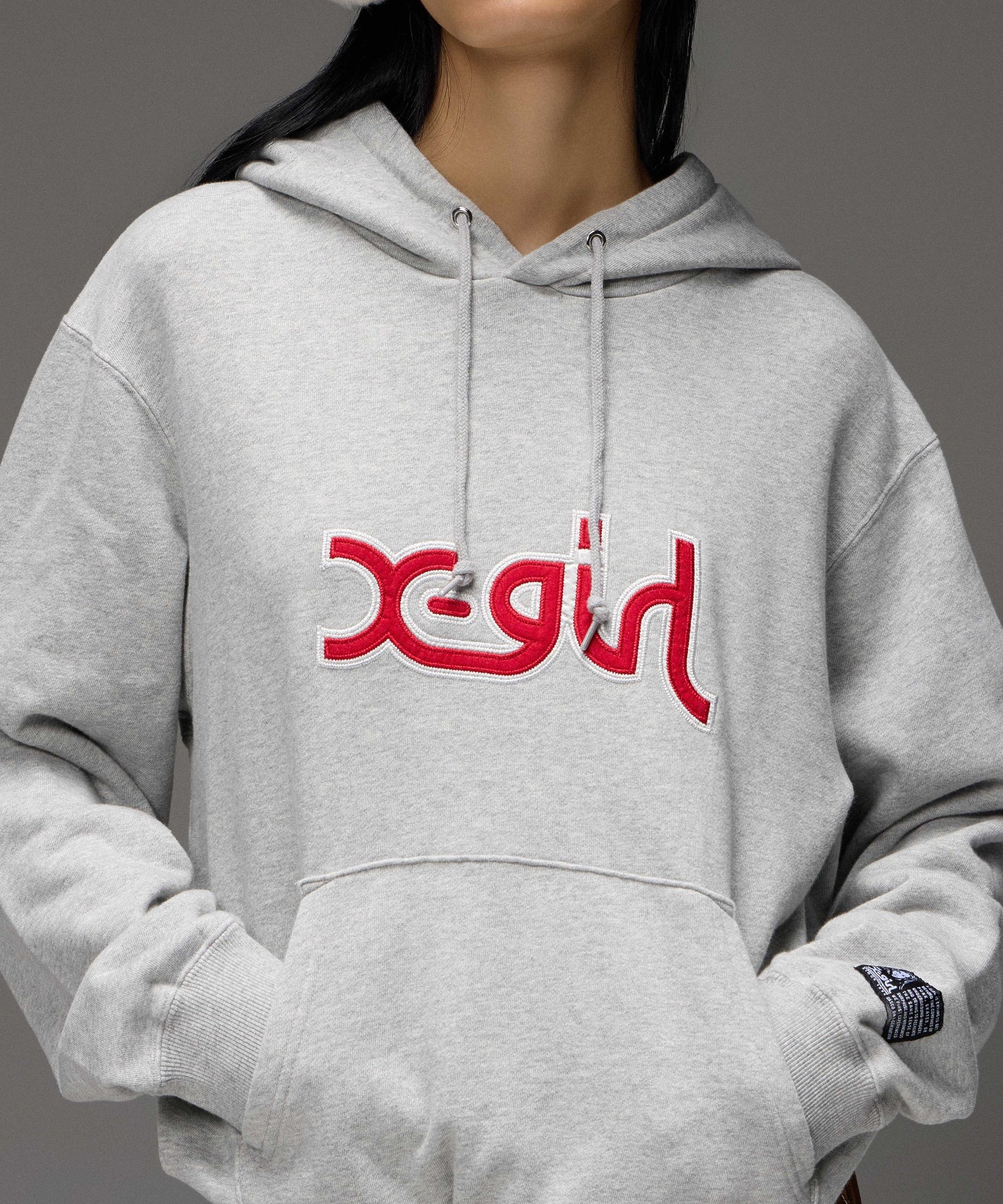 MILLS LOGO LAYERED PATCH SWEAT HOODIE