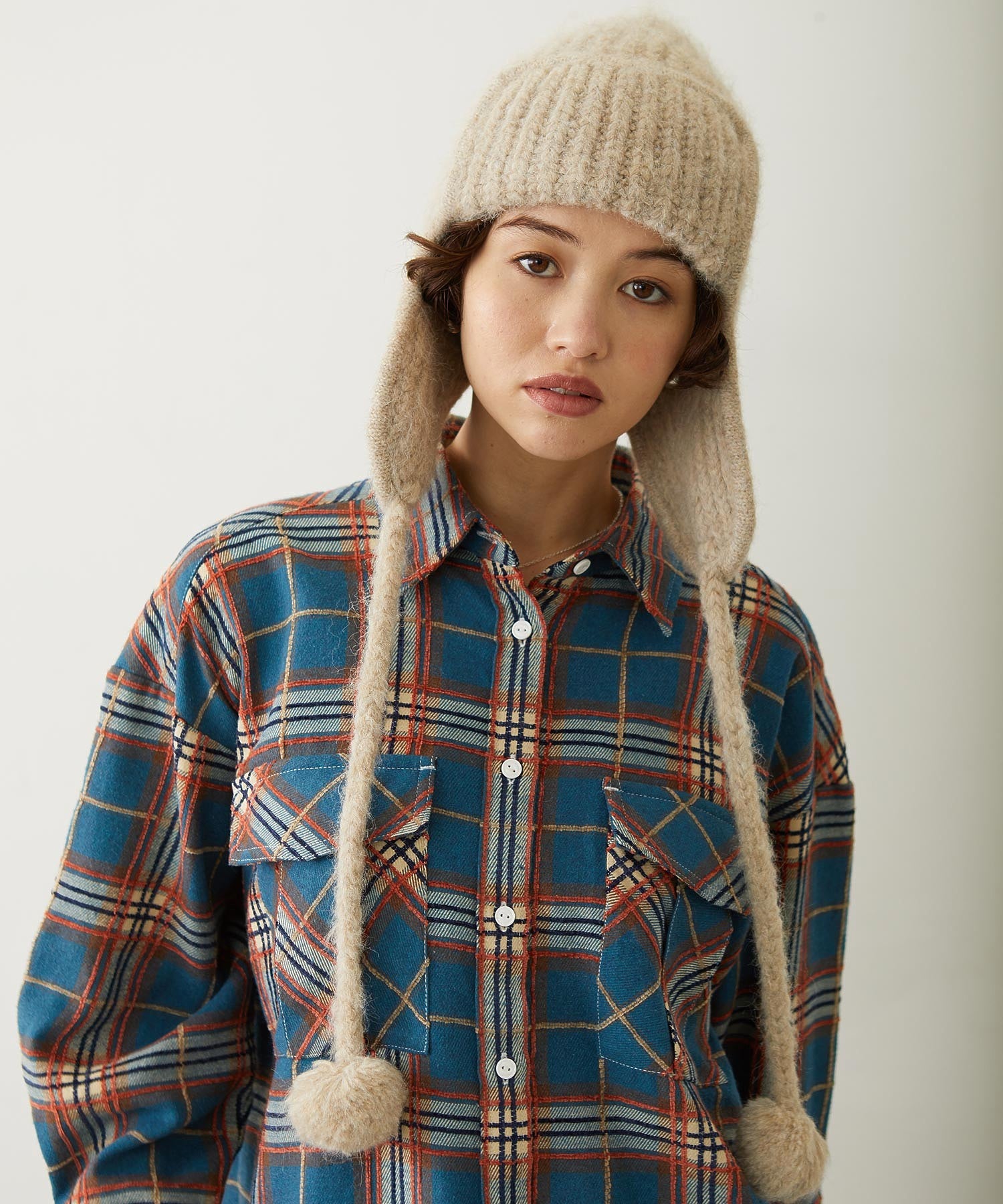 EAR FLAP KNIT CAP
