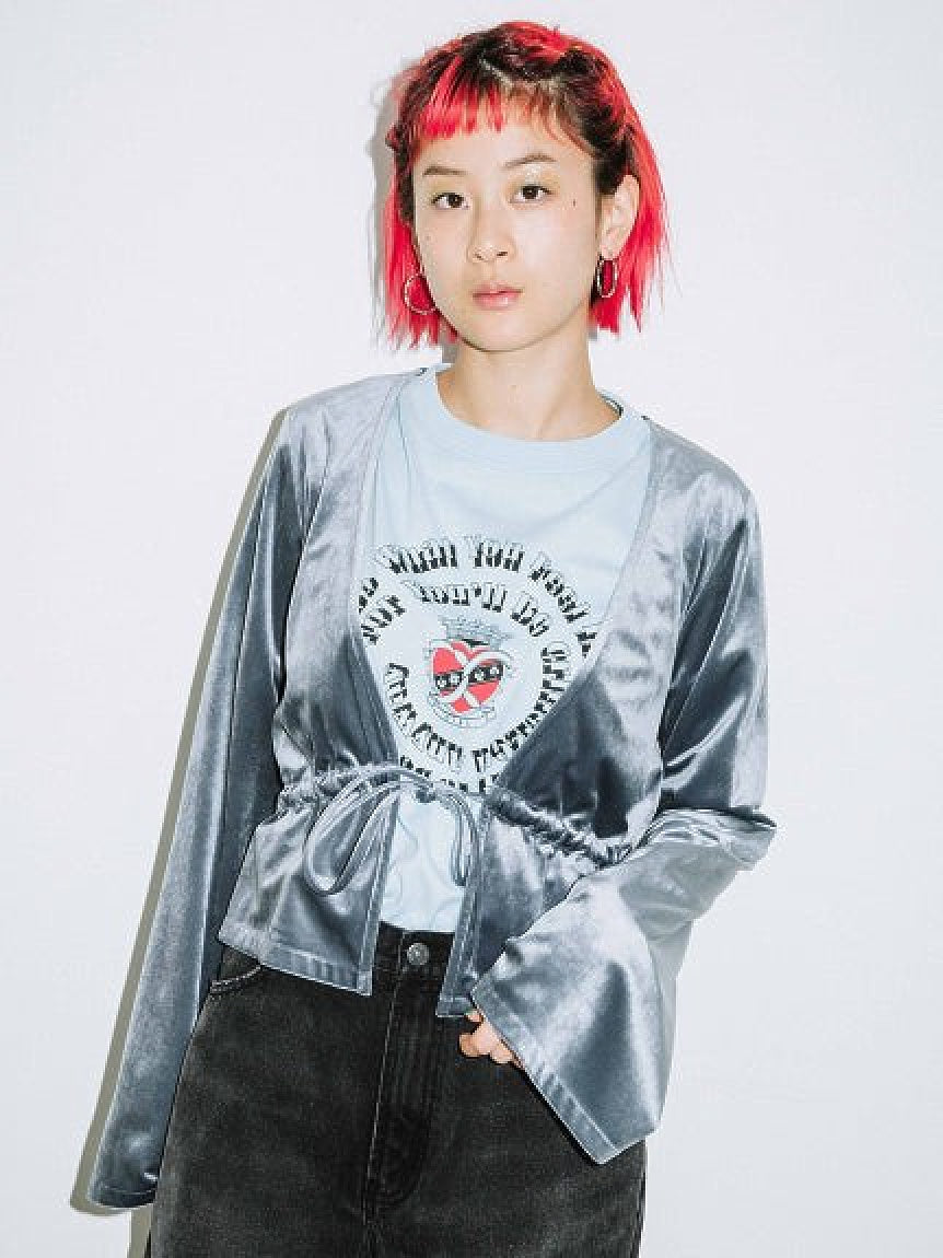 VELOUR CARDIGAN X-girl