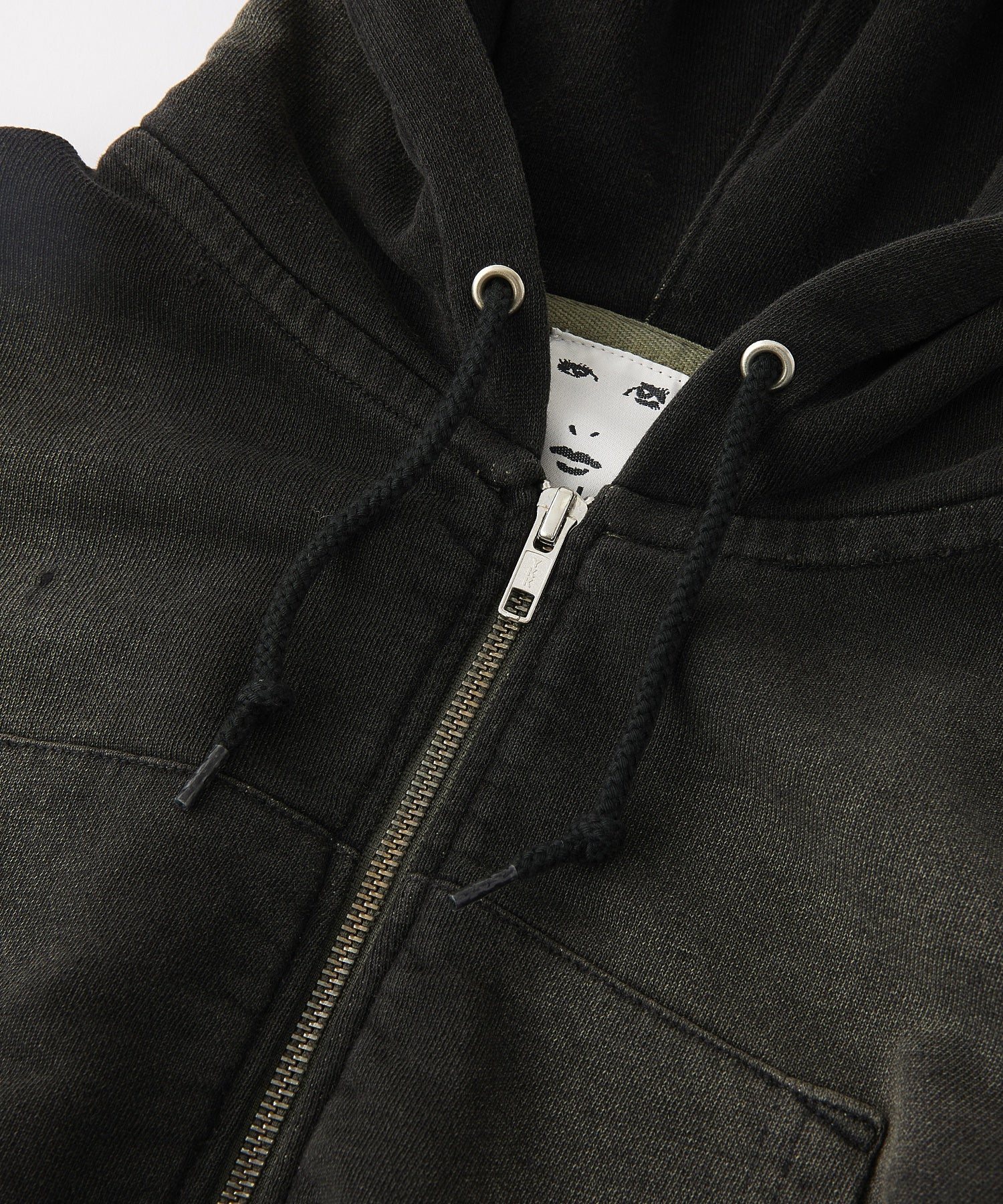 FADED COMPACT L/S ZIP UP HOODIE