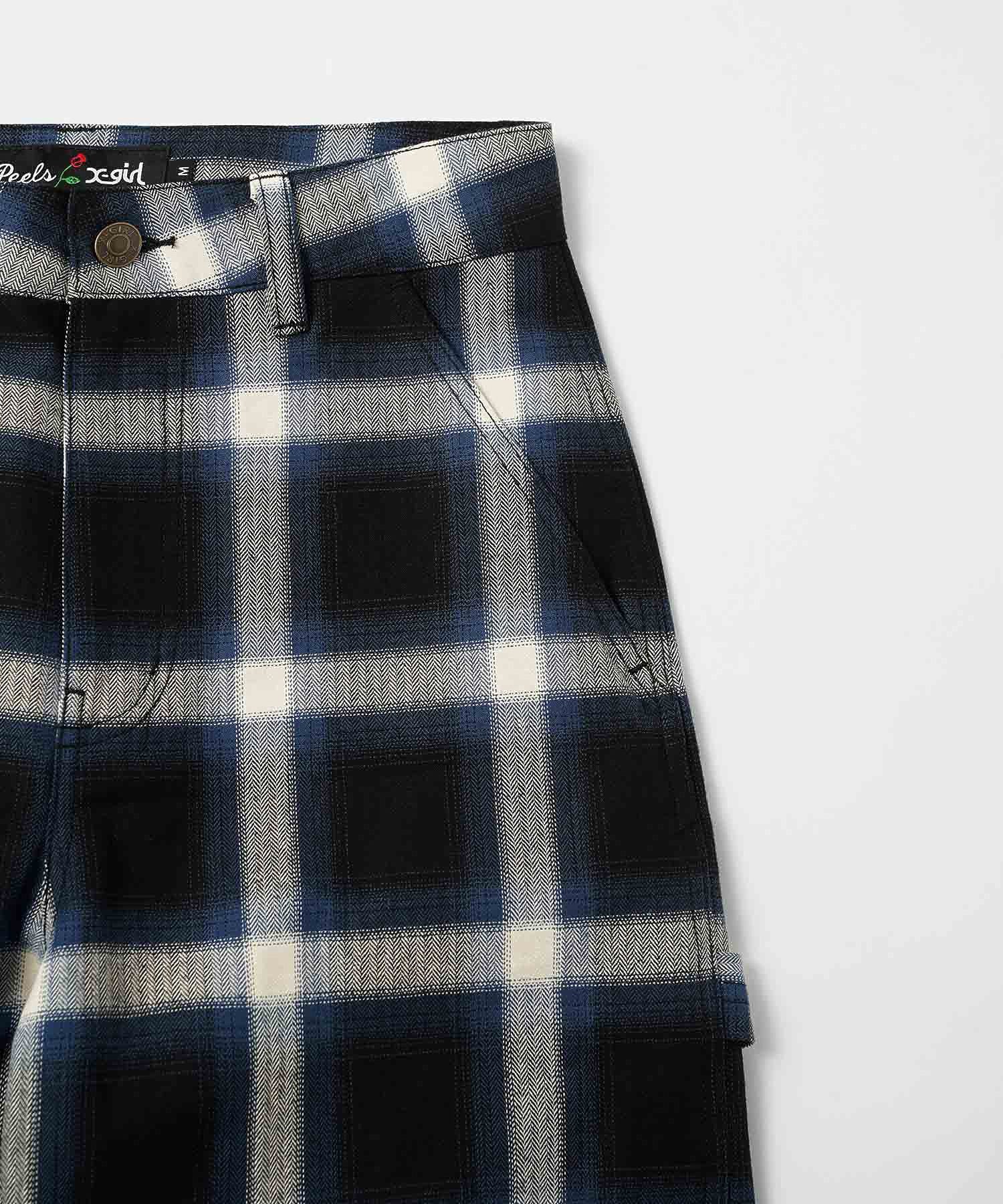 X-girl × Peels PLAID PAINTER PANTS