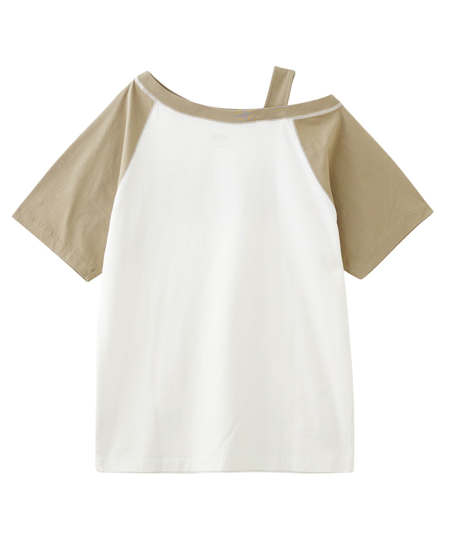 BLURRED LOGO LAYERED SHOULDER TEE