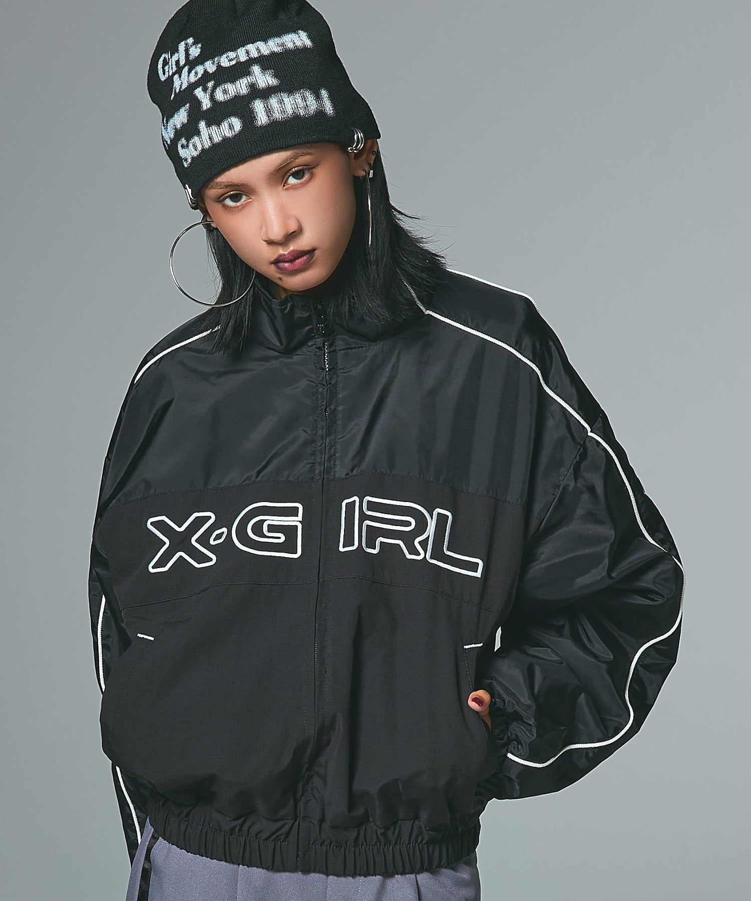 X-girl LOGO EMBROIDERY JACKET