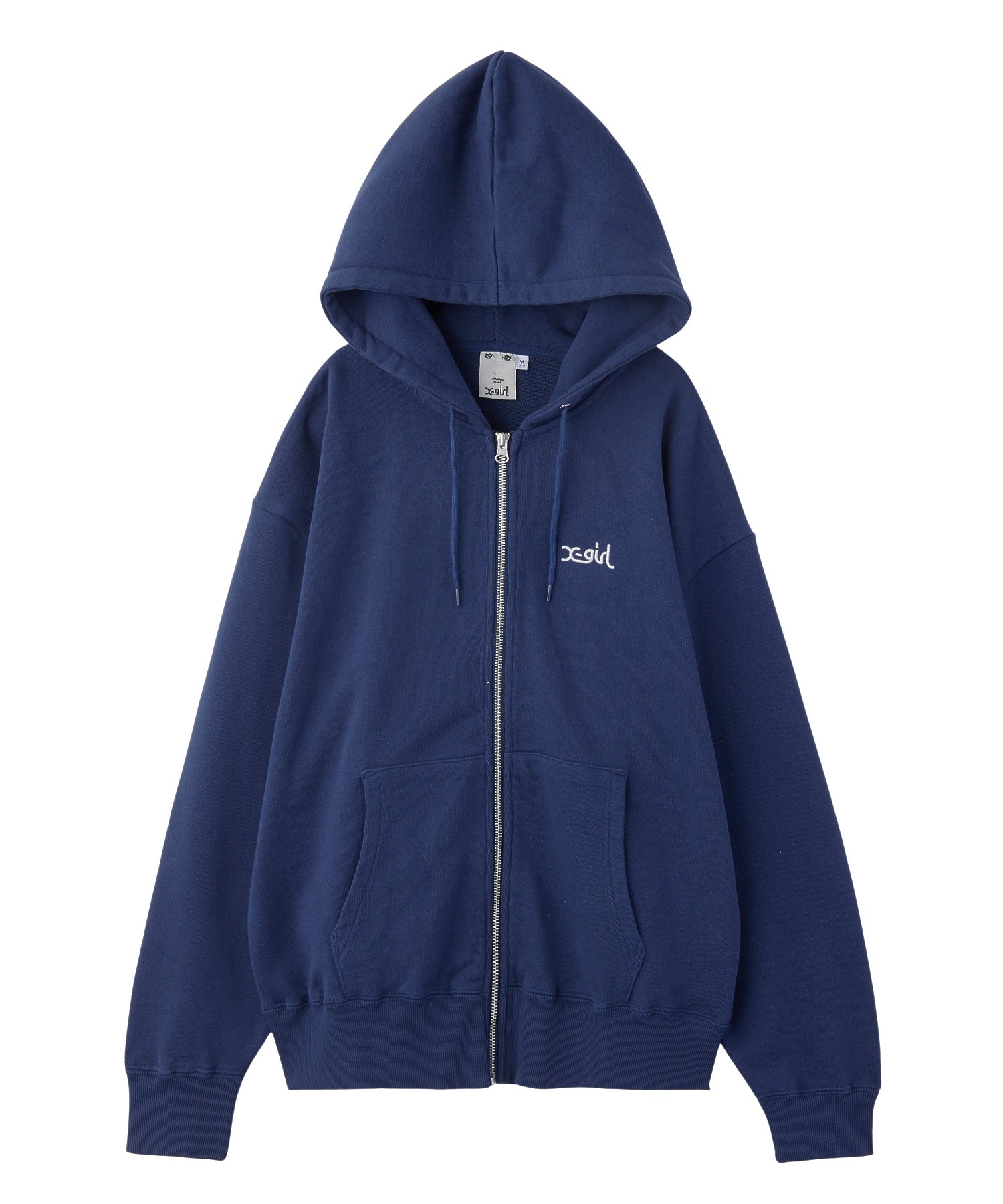 FACE PATCH AND LOGO ZIP UP SWEAT HOODIE