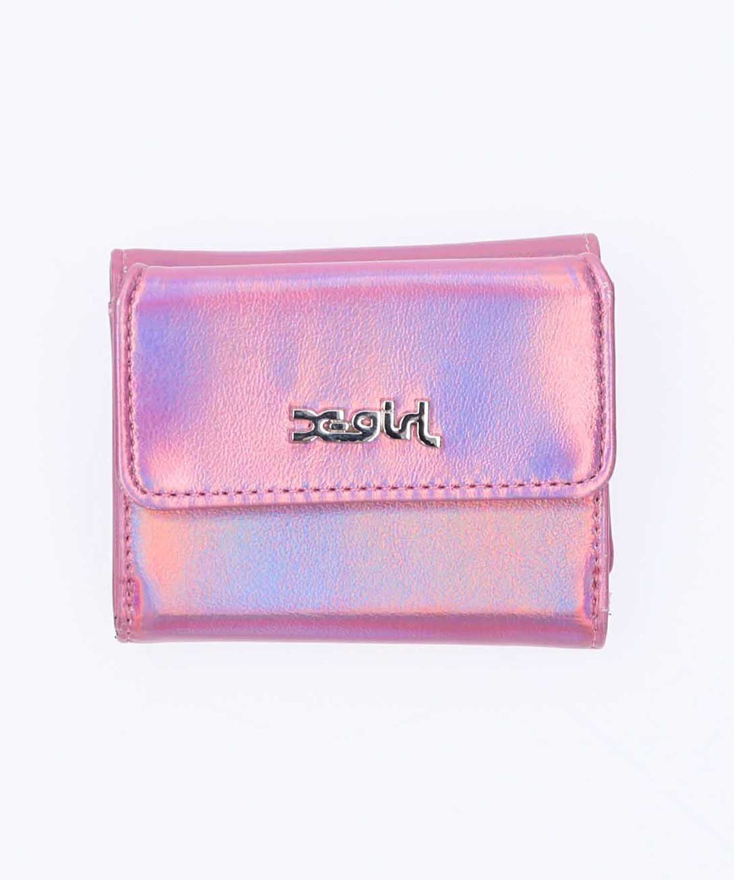 METALLIC FAUX LEATHER MINI WALLET X-girl