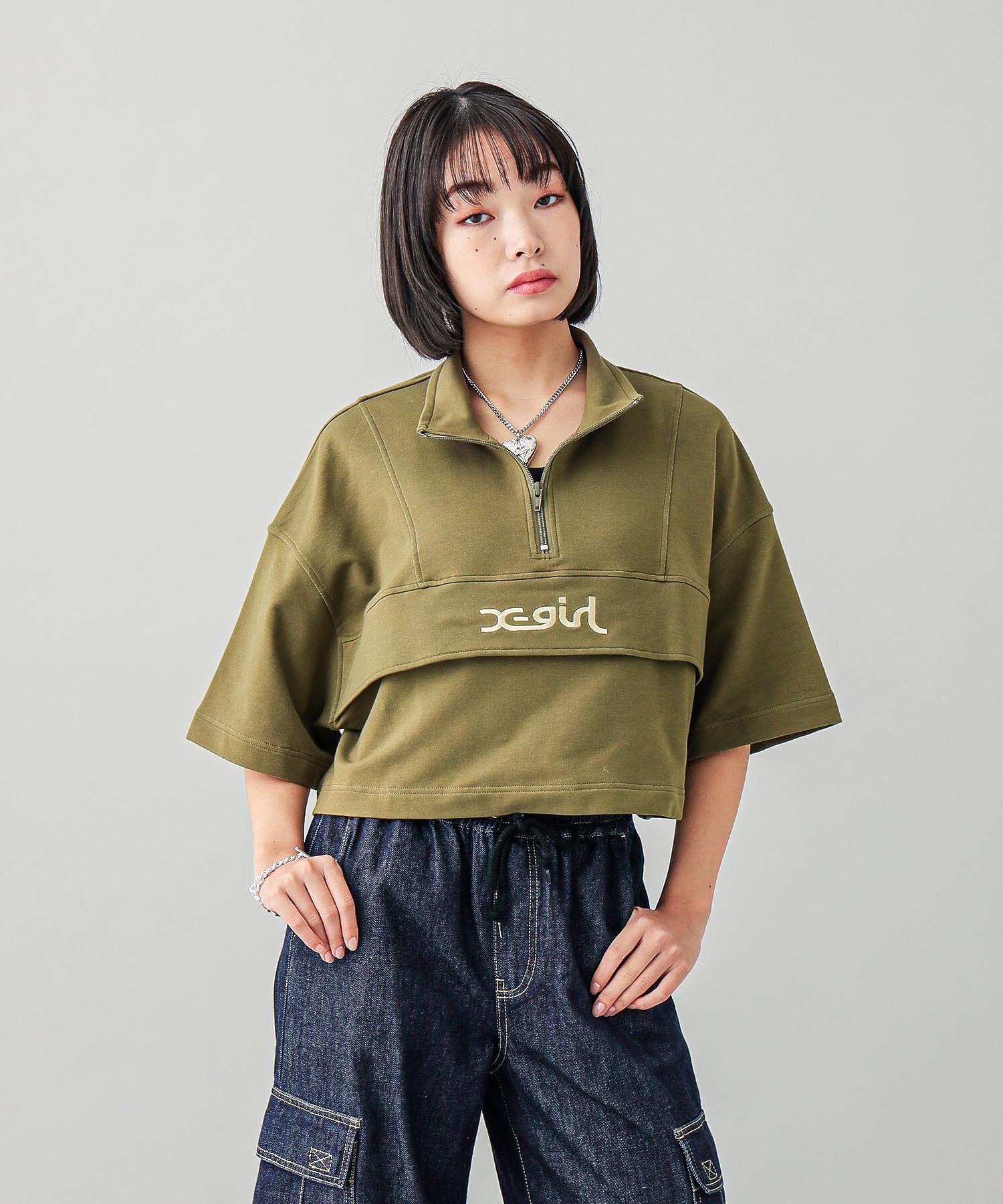 CROPPED ANORAK TOP