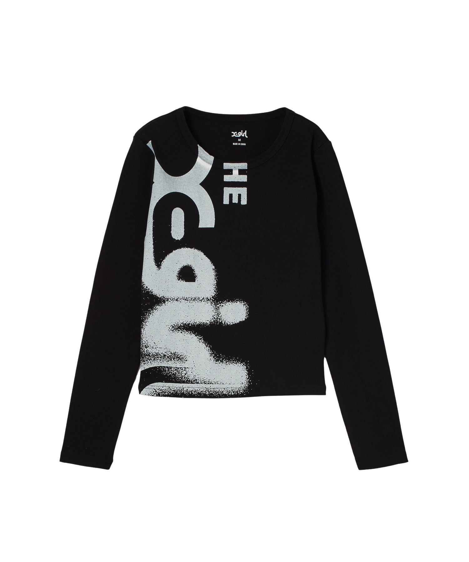 HEAVY DISTRESSED LOGO L/S BABY TEE