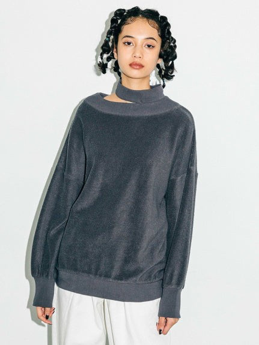 DISTRESSED COLLAR TOP X-girl