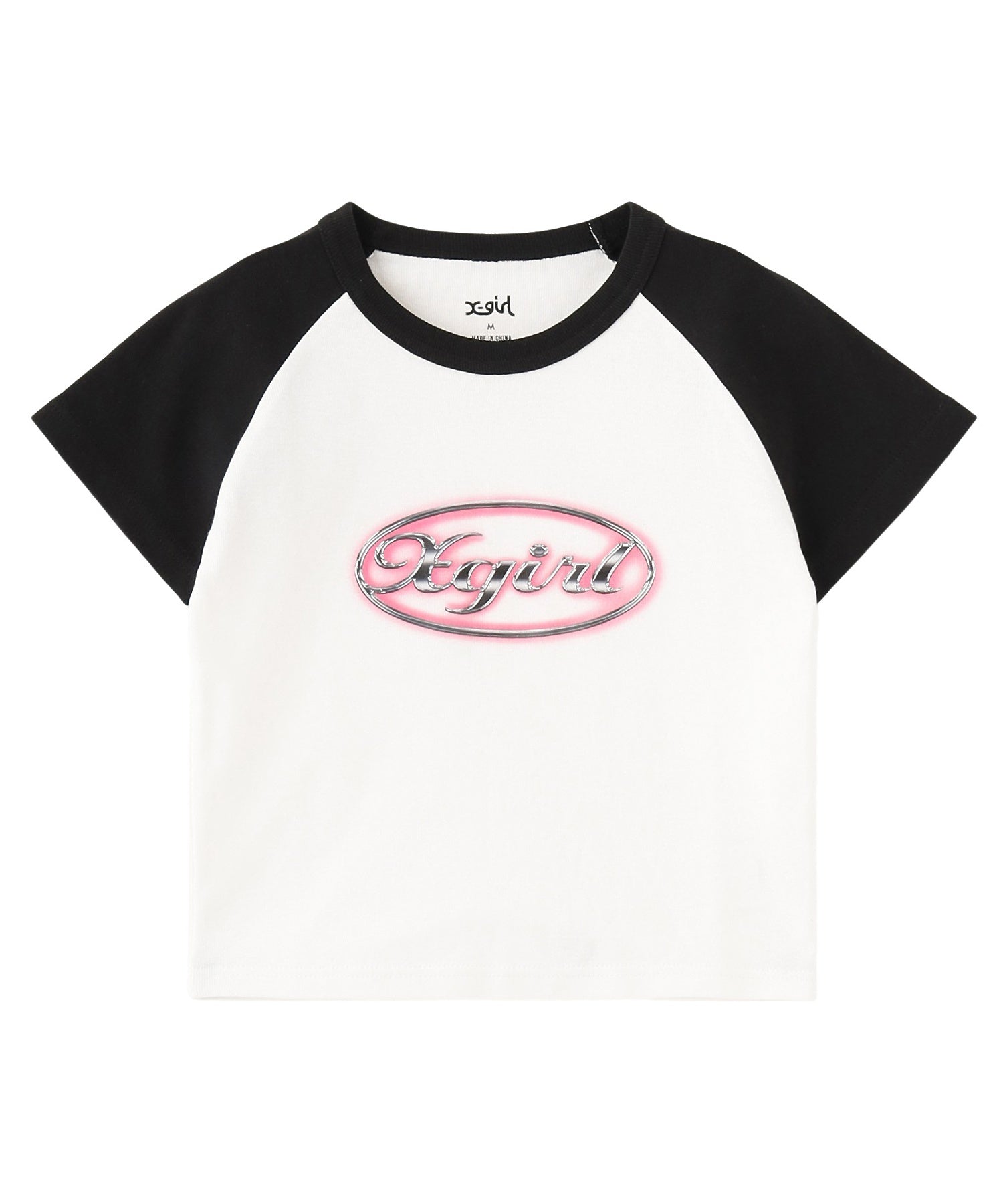 GLOW METAL OVAL LOGO RAGLAN S/S BABY TEE