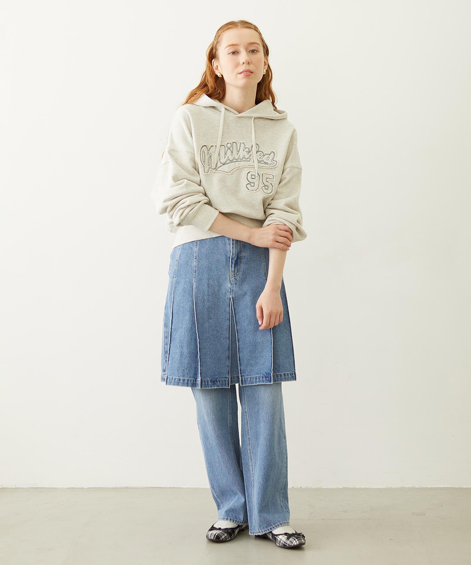 STITCHED LOGO SHORT HOODIE