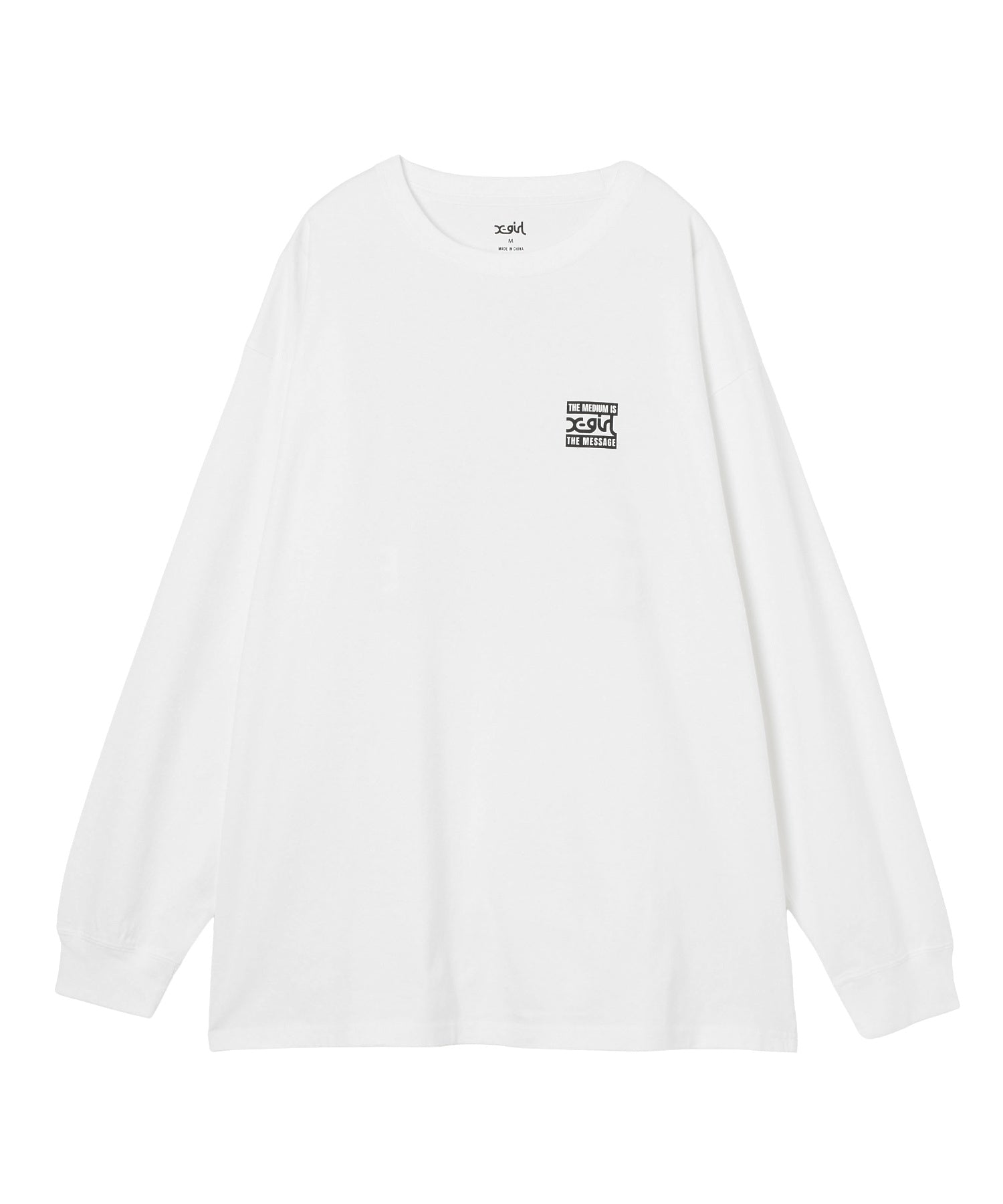 BRUSHED COLLAGE GRAPHIC LOGO L/S BIG TEE DRESS