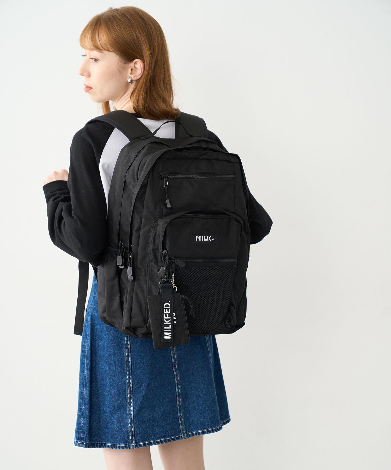 【定番】W ZIP BACKPACK MILKFED.