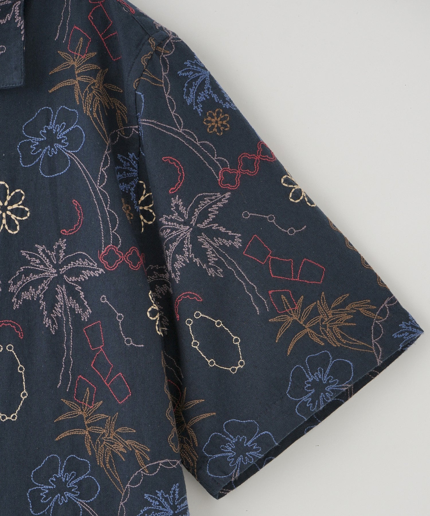 WAX LONDON/ワックスロンドン/DIDCOT SS SHIRT HAWAIIAN  SS25-SSS-DID-BOI-NVY
