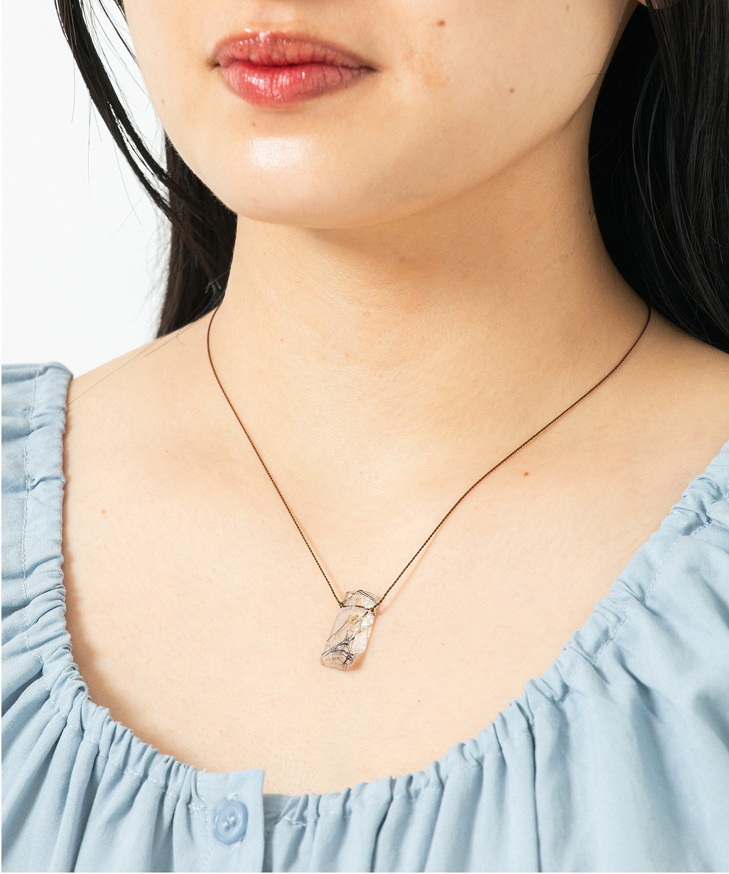 SOU Geometric N-M Tourmalated Quartz