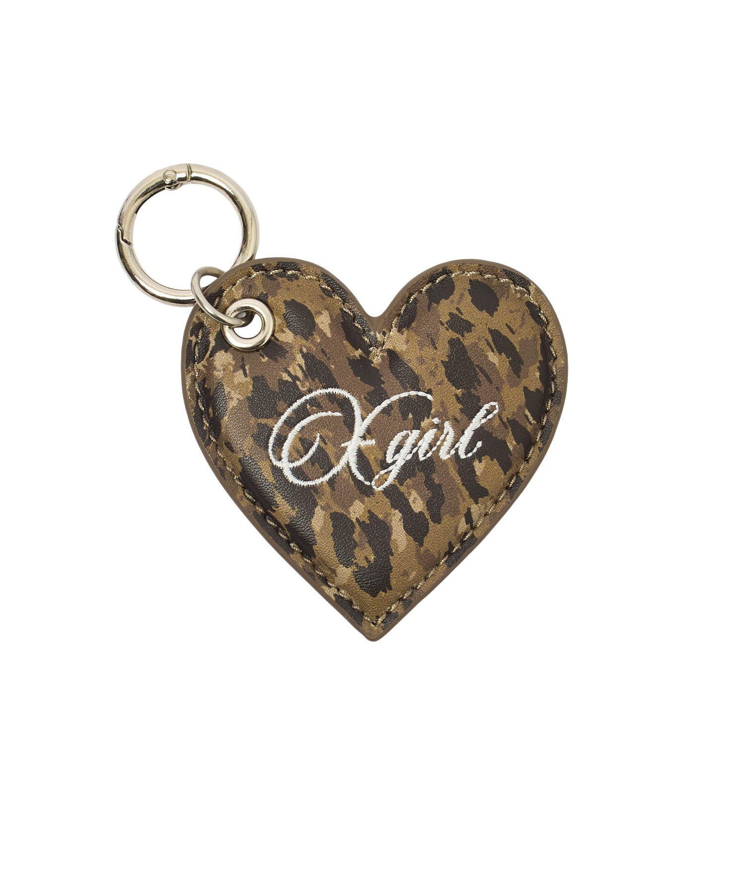 FAUX LEATHER HEART KEYRING