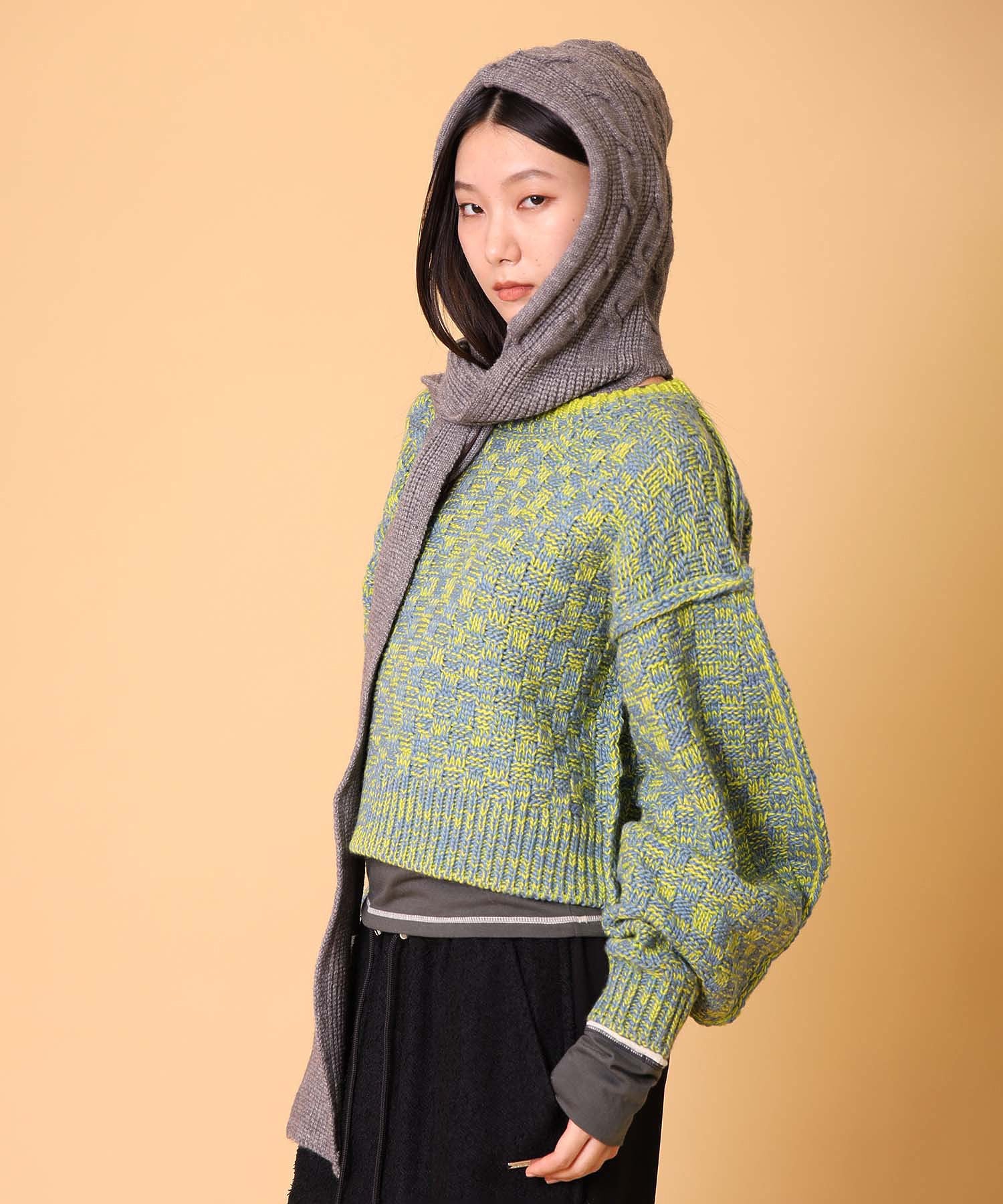 ニットフードマフラー