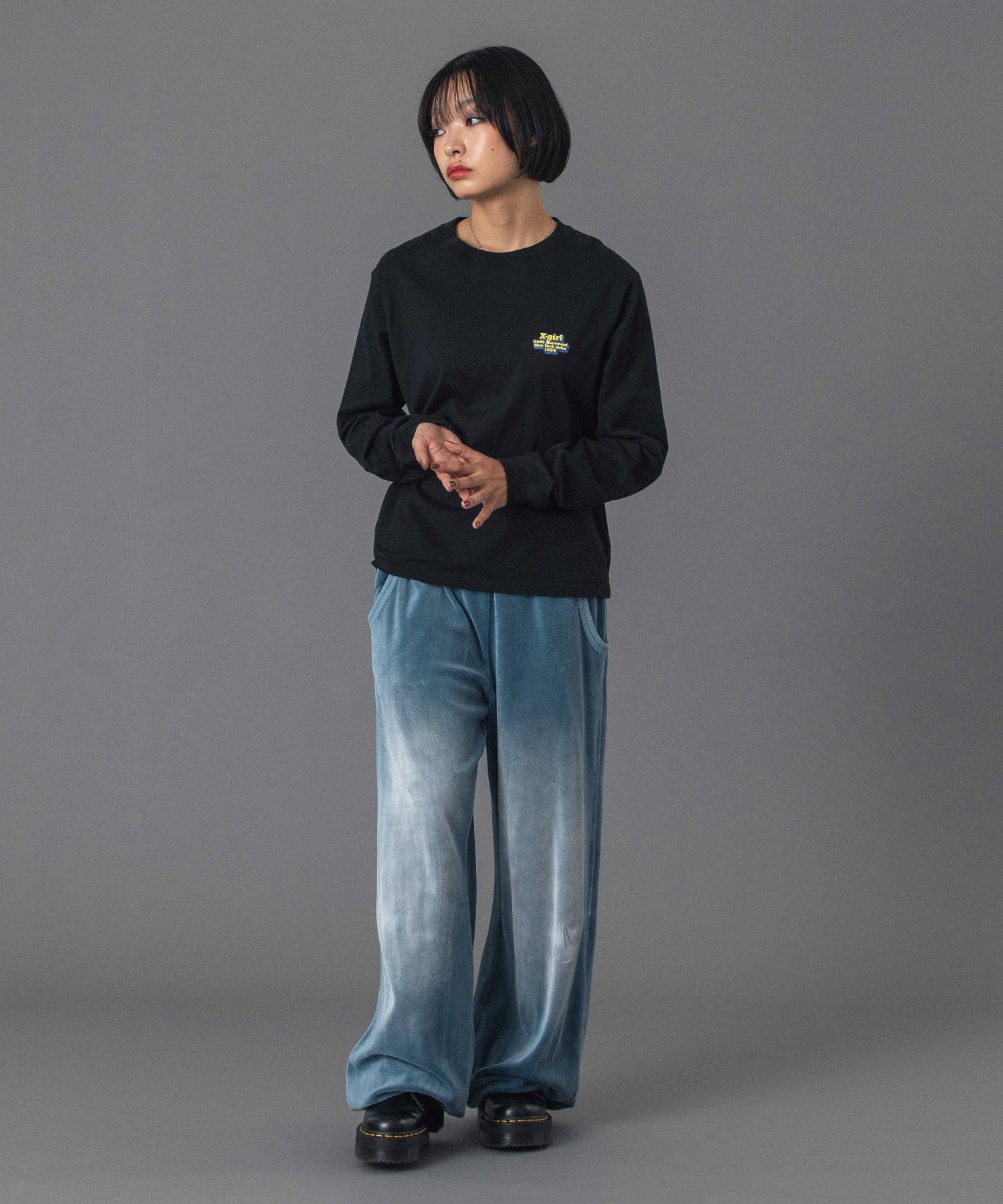 FADED VELOUR LOOSE FIT PANTS