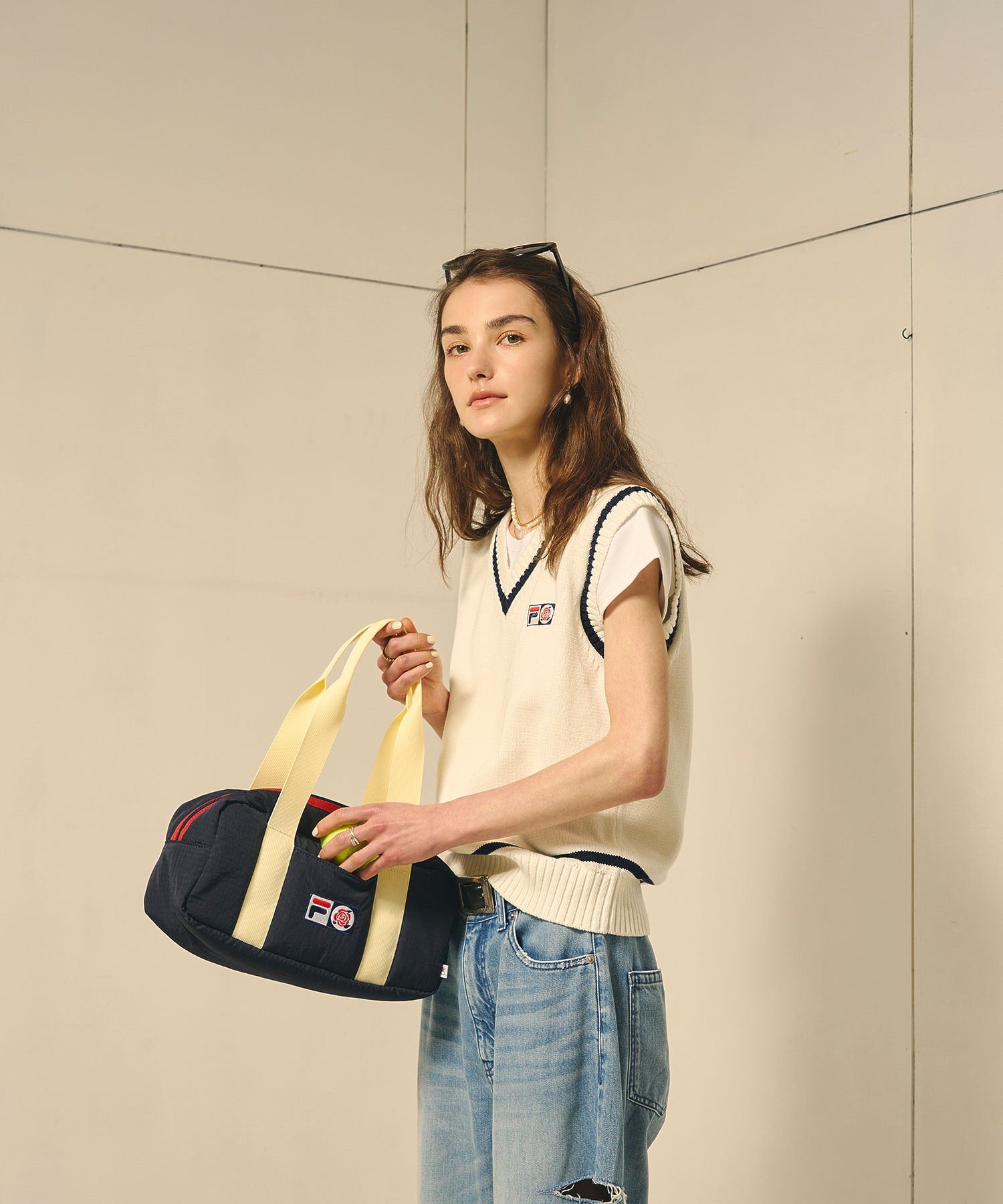 【ROSE BUD別注】FILA×ROSE BUD BI-COLOR BOSTON BAG