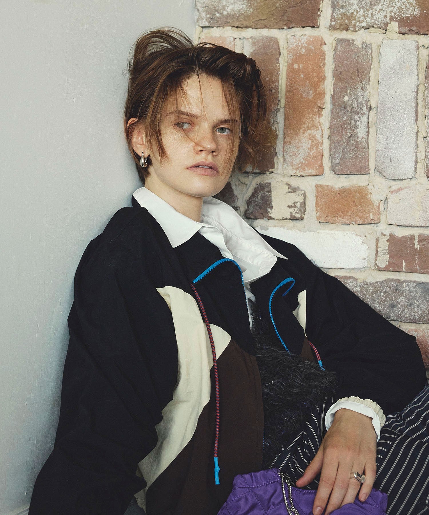 mici/MIX COLOR TRACK JACKET