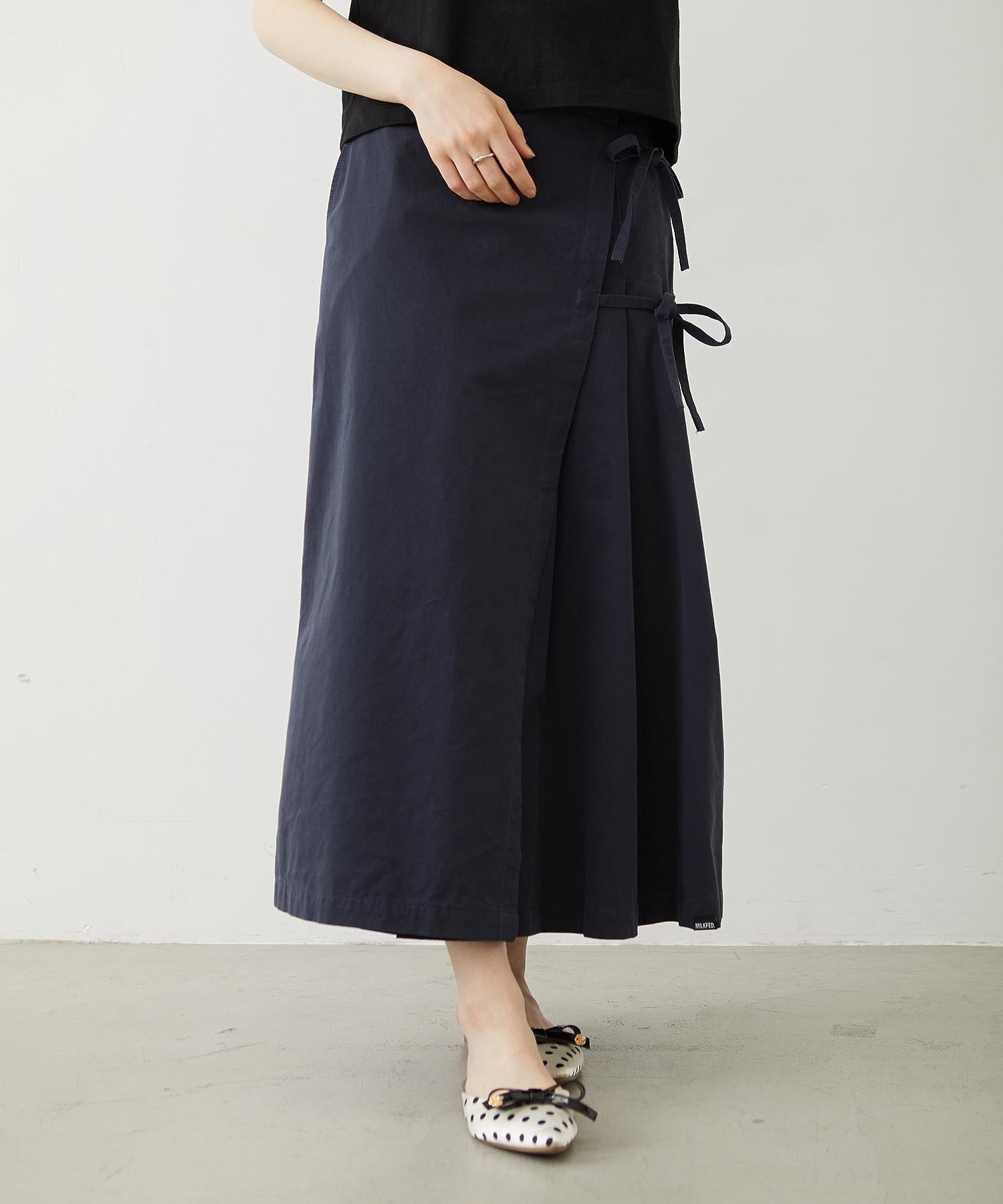 CHINO TUCK LONG SKIRT