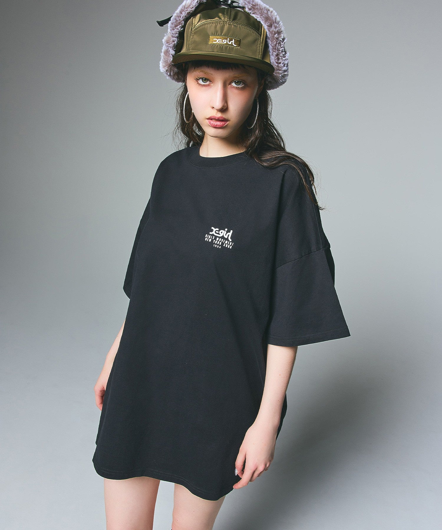 COLLAGE CAMO FACE S/S BIG TEE DRESS