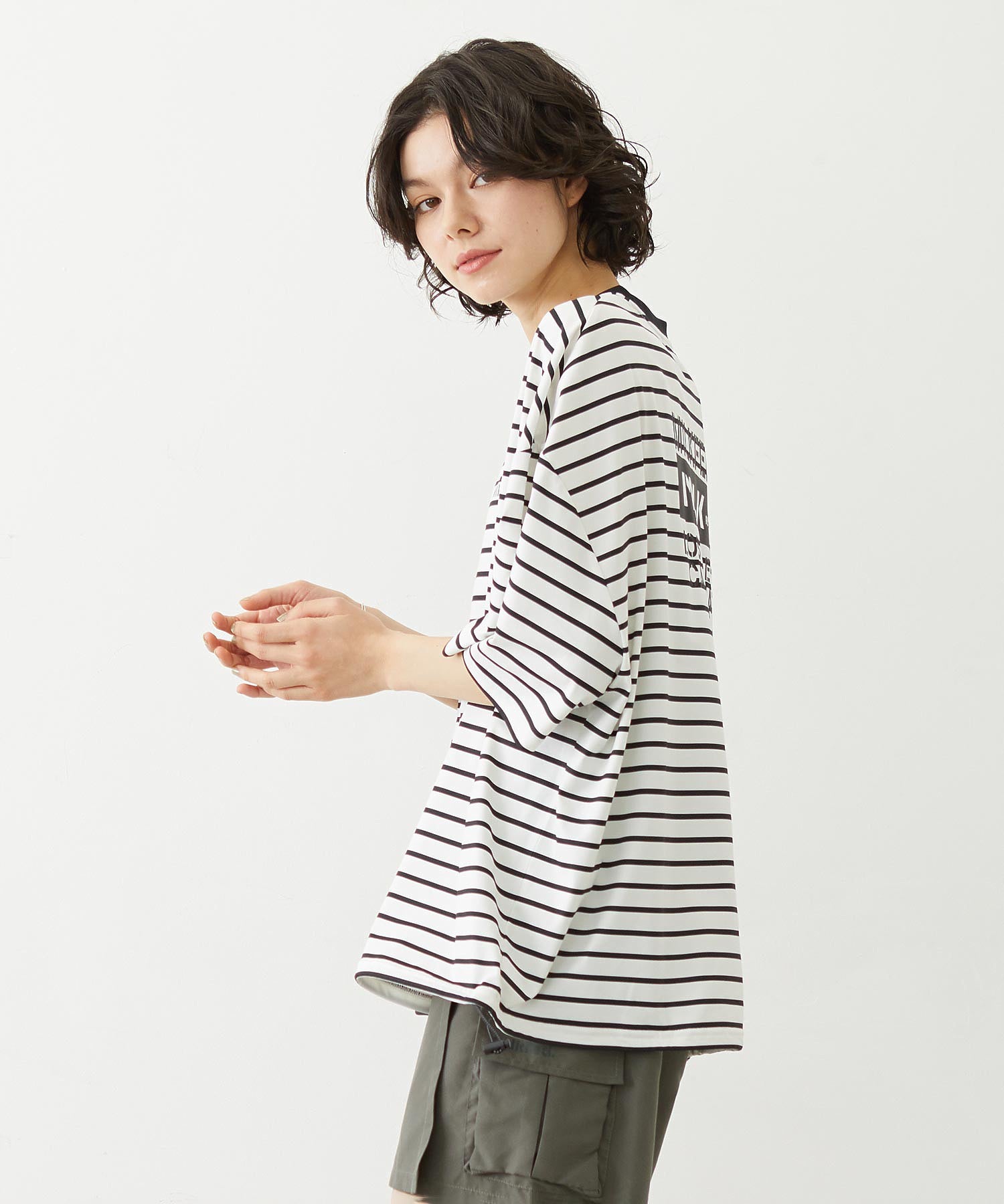 MILKFED. DRAWSTRING BIG S/S TEE