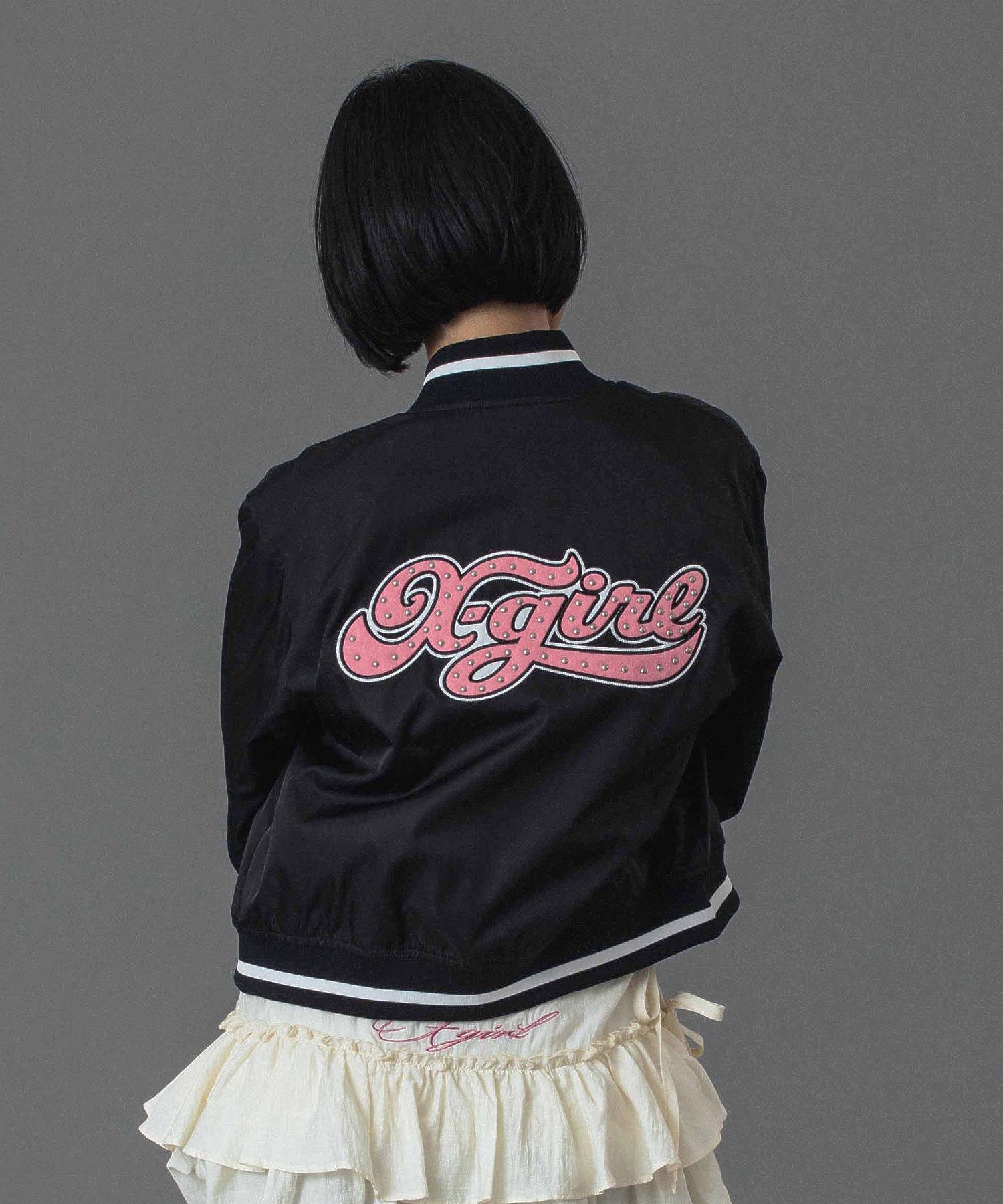 CHEERFUL LOGO VARSITY JACKET