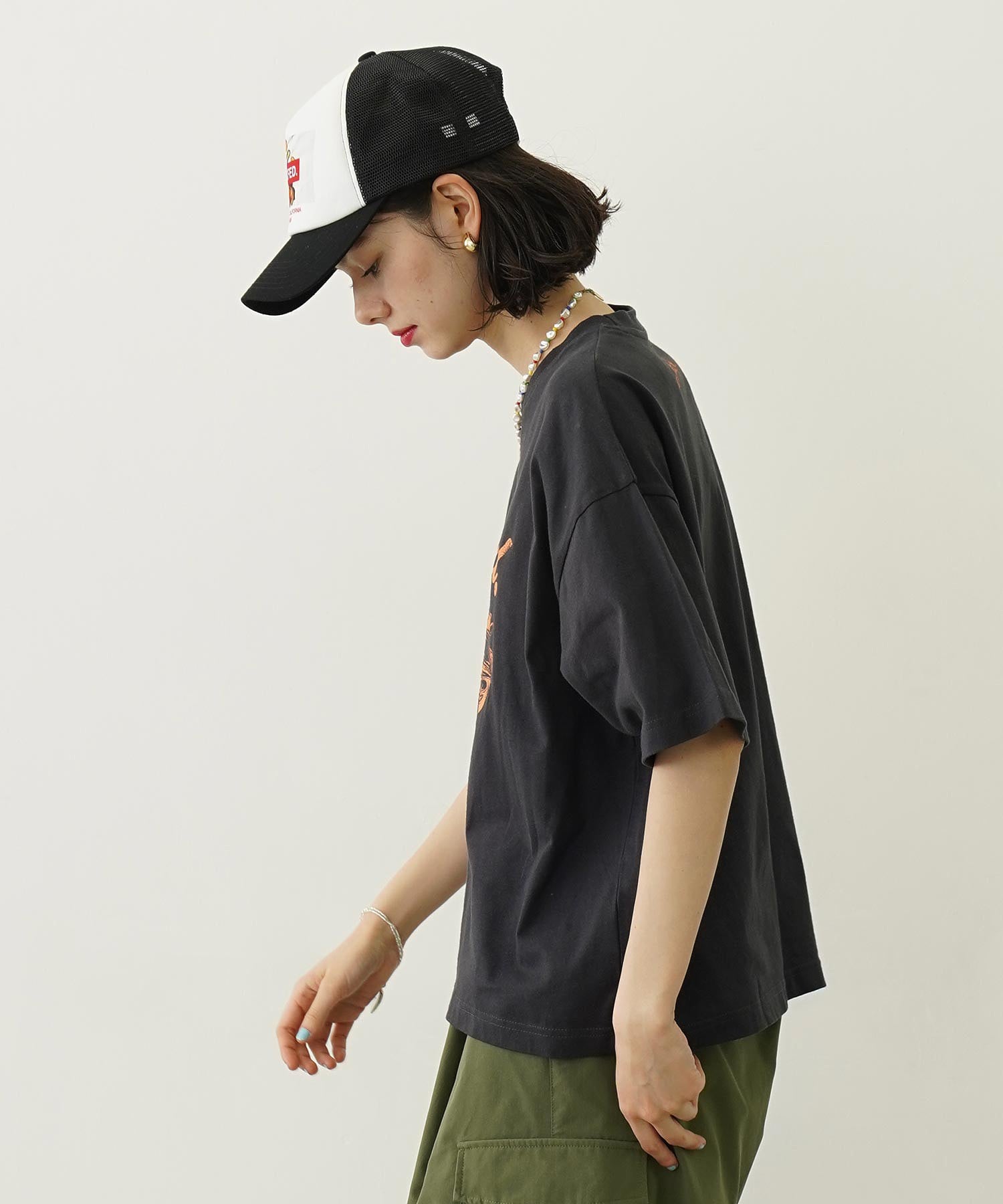 BIKE CRACK PRINT WIDE S/S TEE