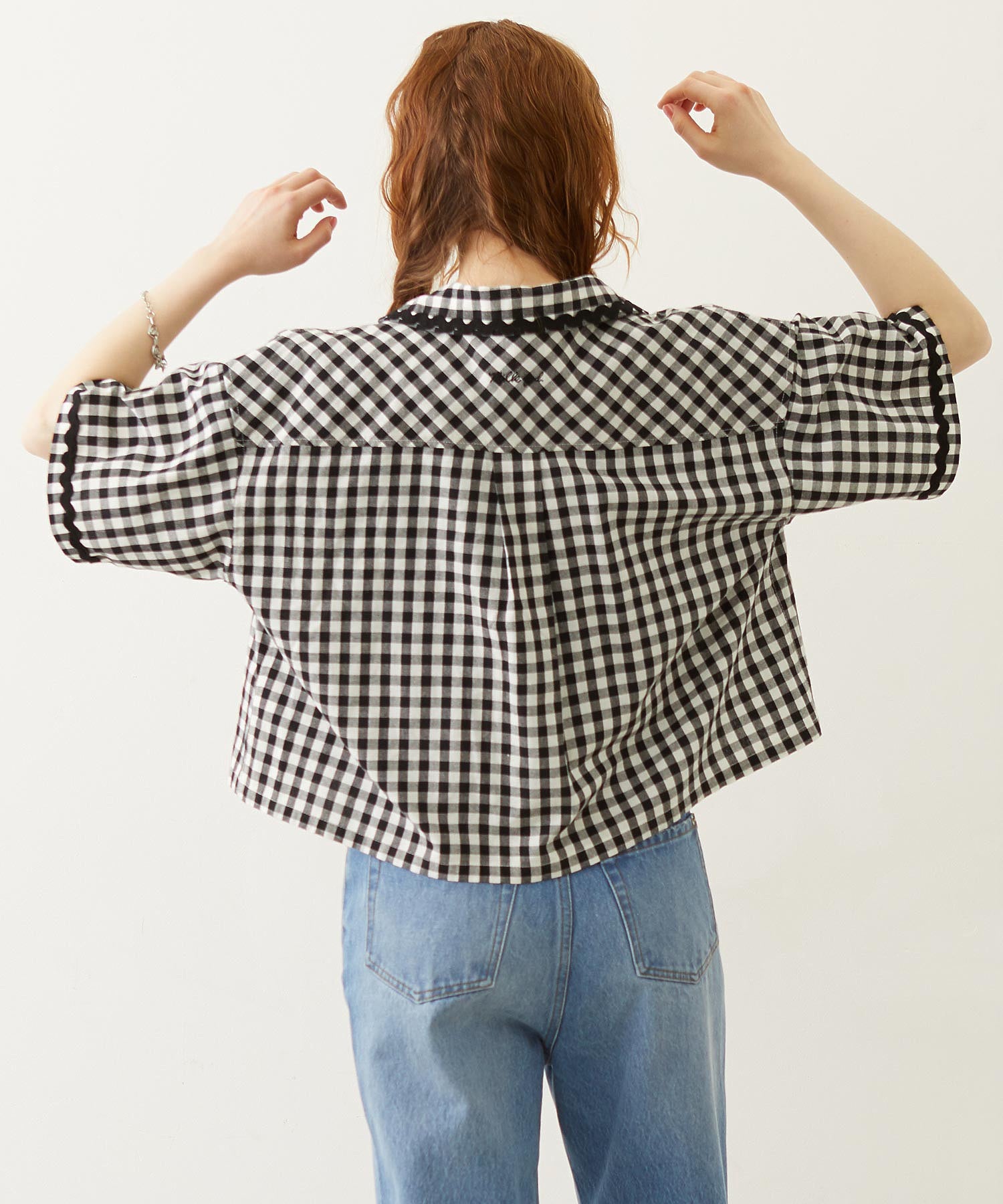 TRIMMED GINGHAM CHECK SHIRT