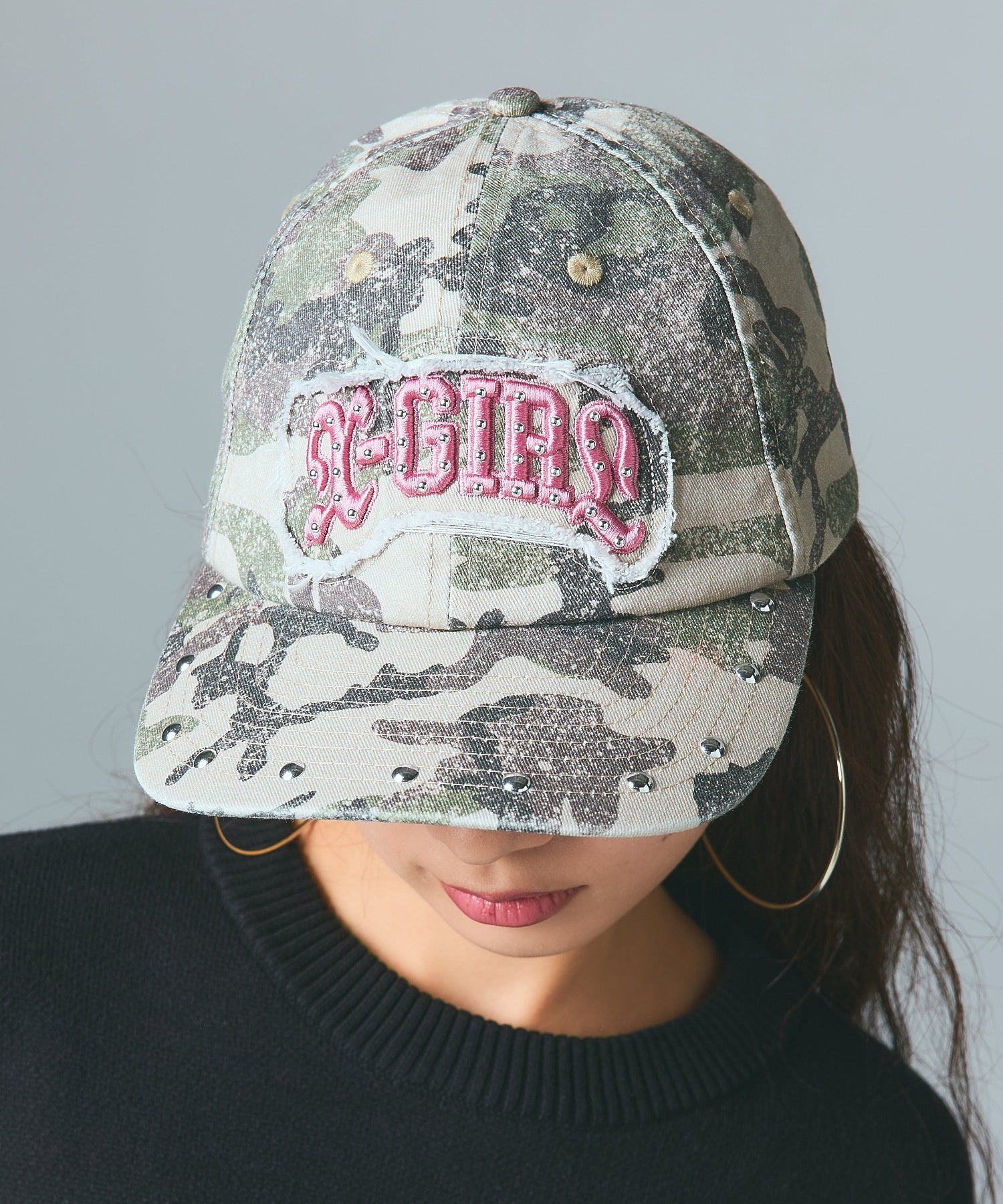 STUDDED LOGO PATCH 6PANEL CAP