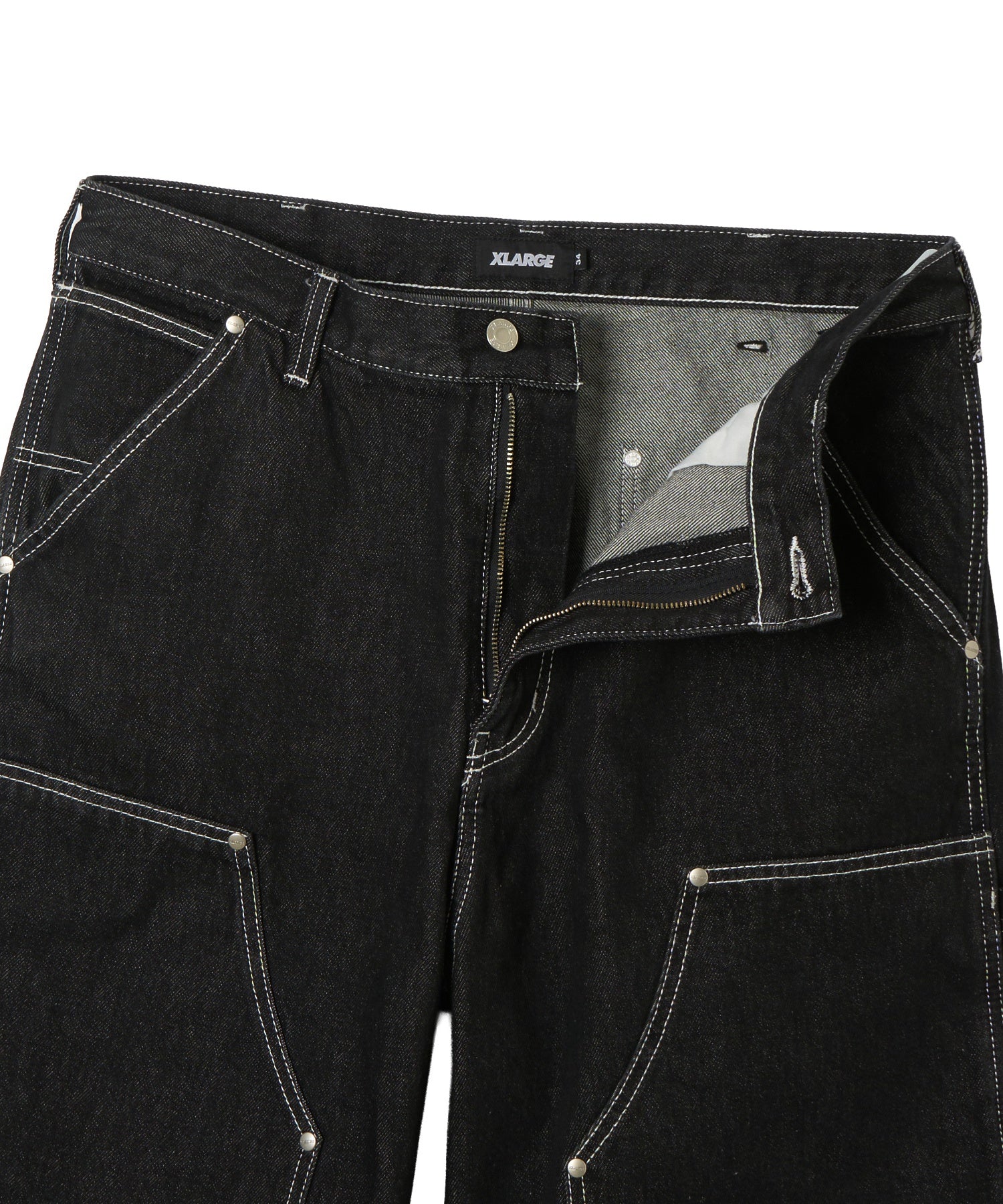 DOUBLE KNEE DENIM SHORT PANTS