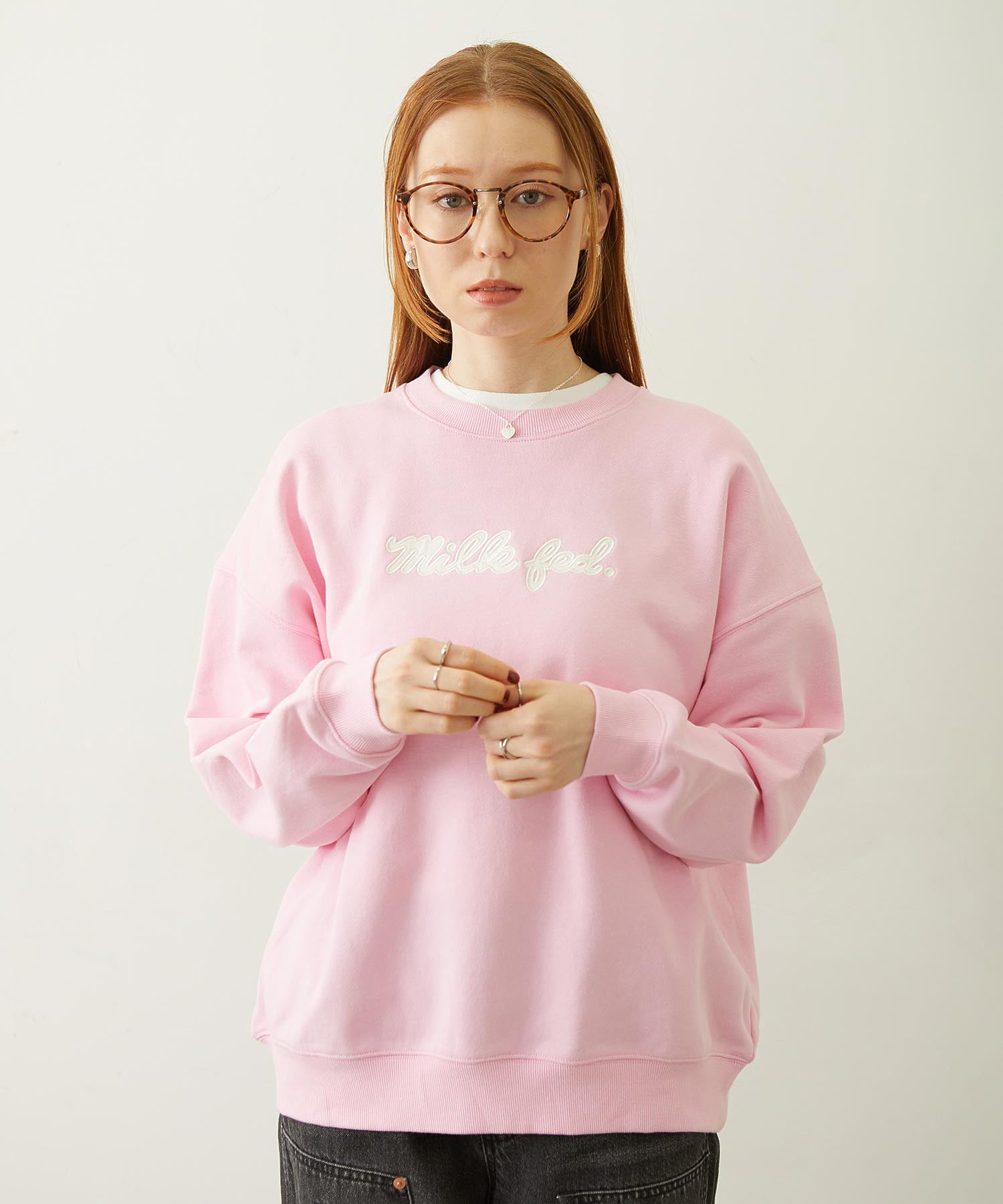 ICING LOGO SAGARA WIDE CREW SWEAT TOP