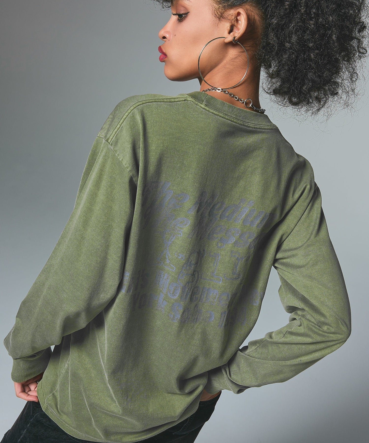 GRUNGE LOGO FADED L/S TEE