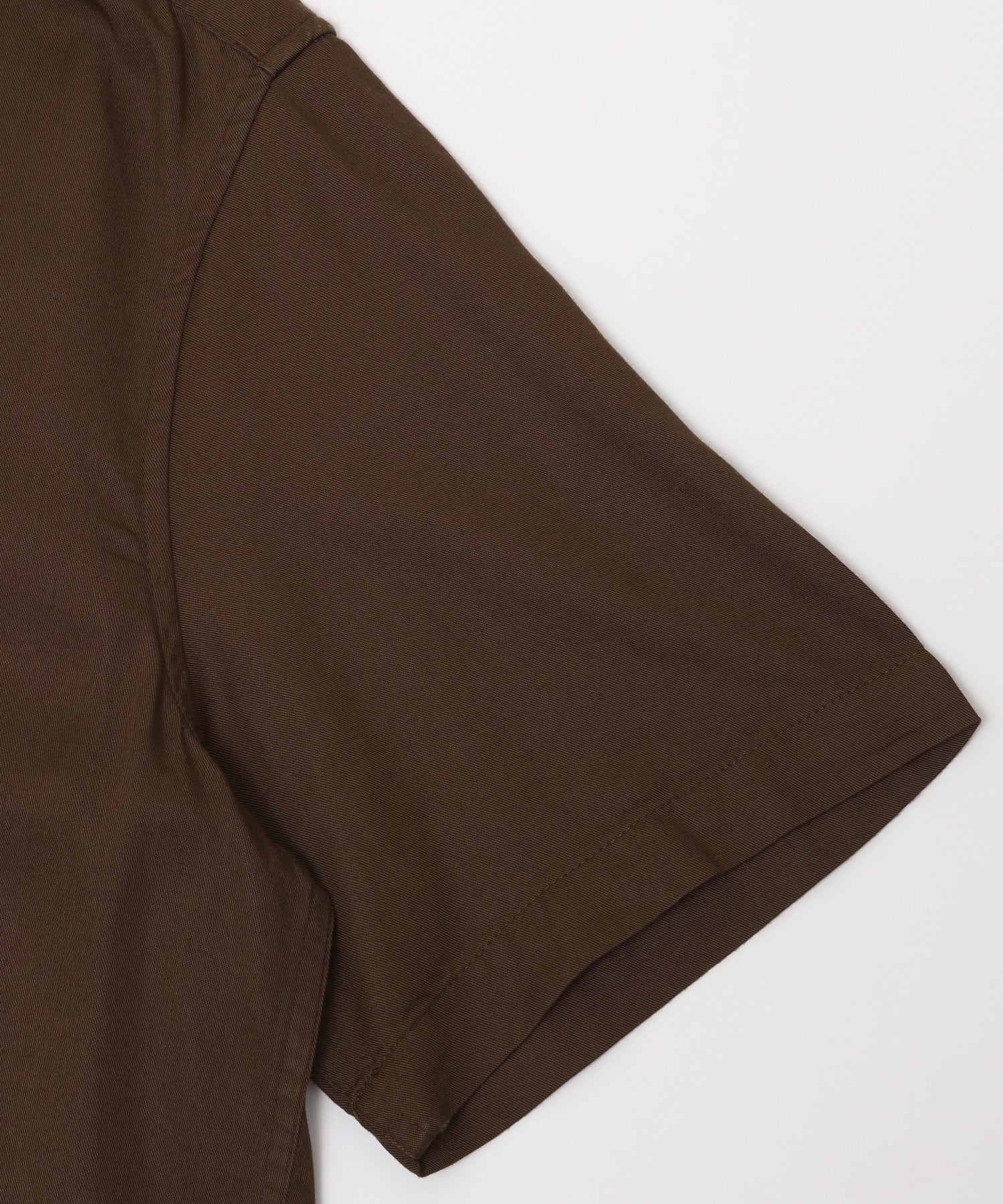 WAX LONDON/ワックスロンドン/CURZON SS SHIRT DRAPEY TENCEL TWILL BRN