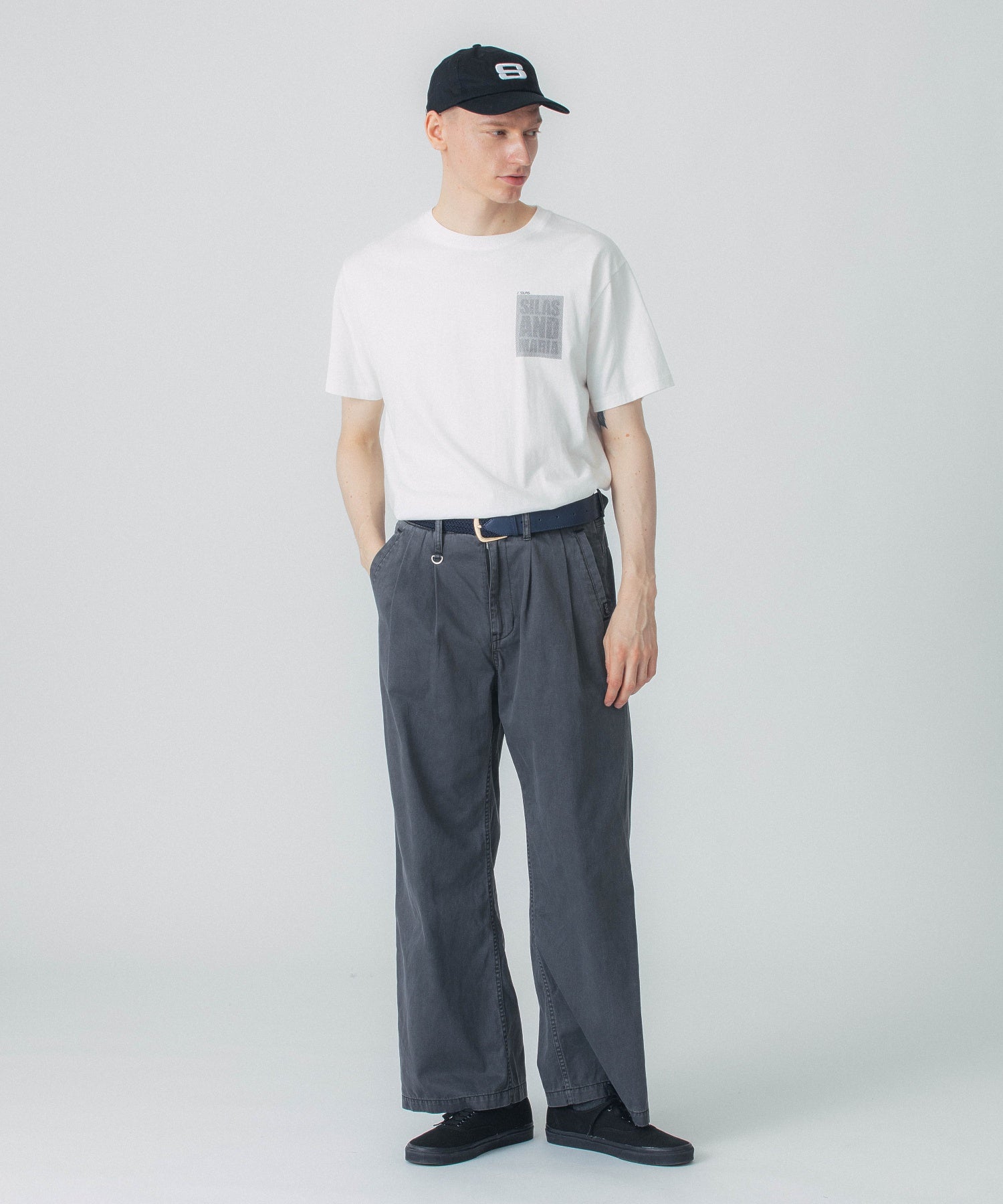 PIGMENT DYED TUCK PANTS