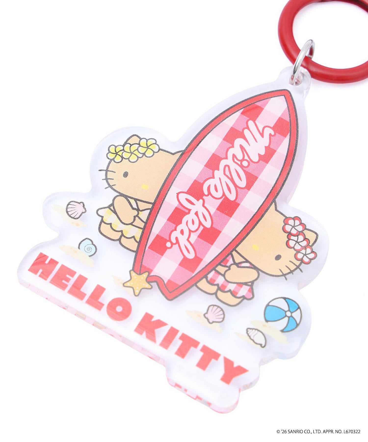 MILKFED. × HELLO KITTY SUN-KISSED SURF KEYCHAIN